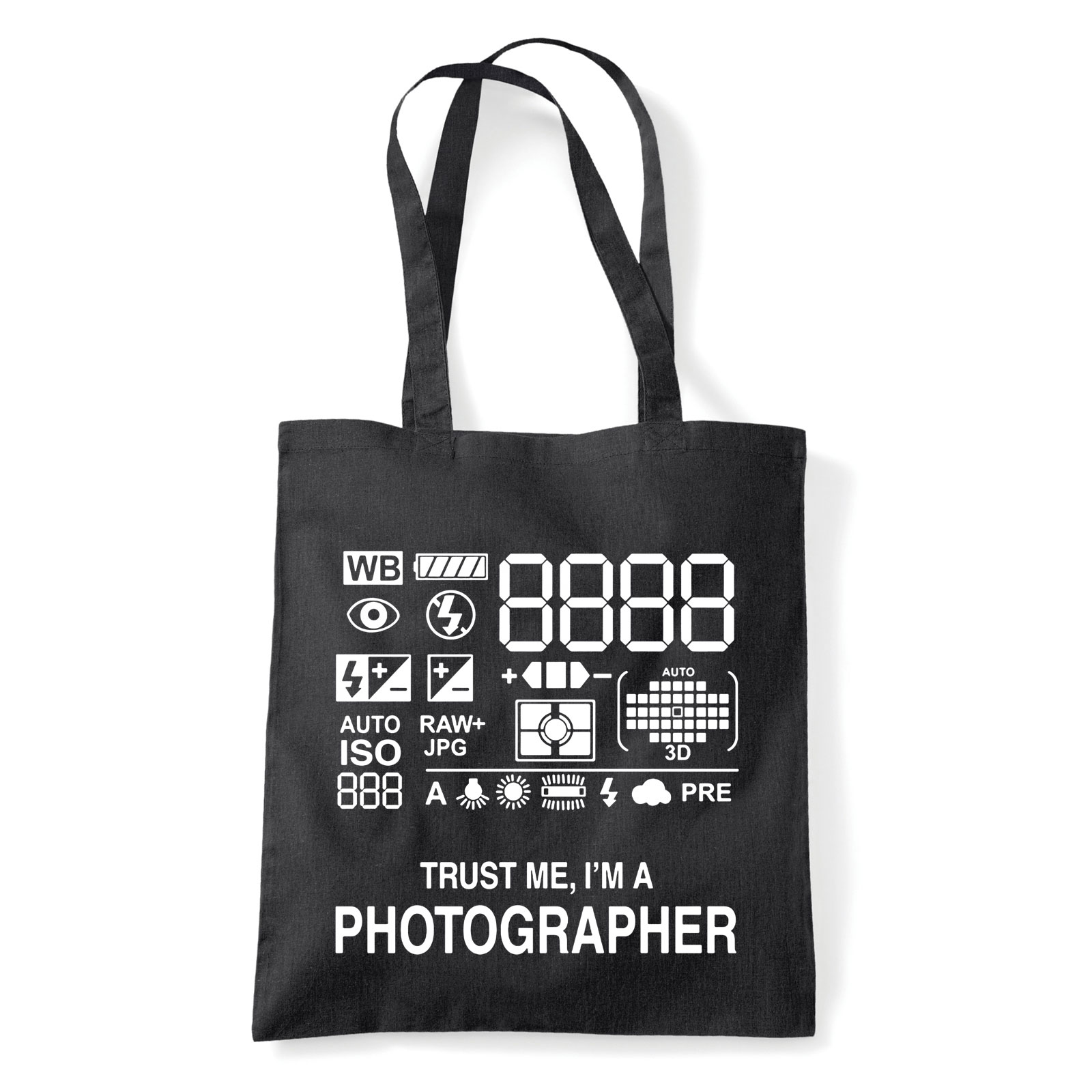 fotózás fotós fényképész Fekete Shopper Vászontáska