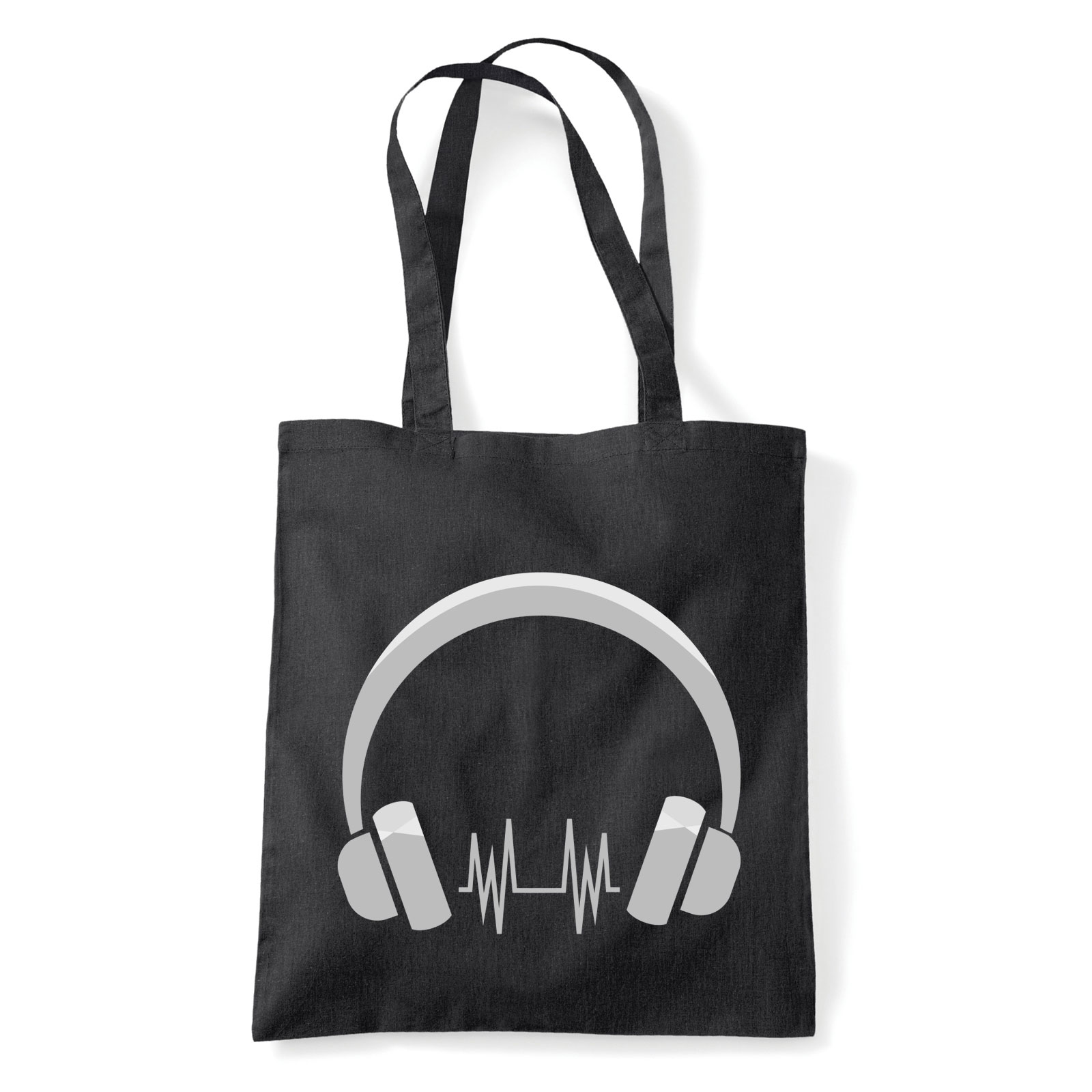 zene music love füllhallgató fejhallgató Fekete Shopper Vászontáska