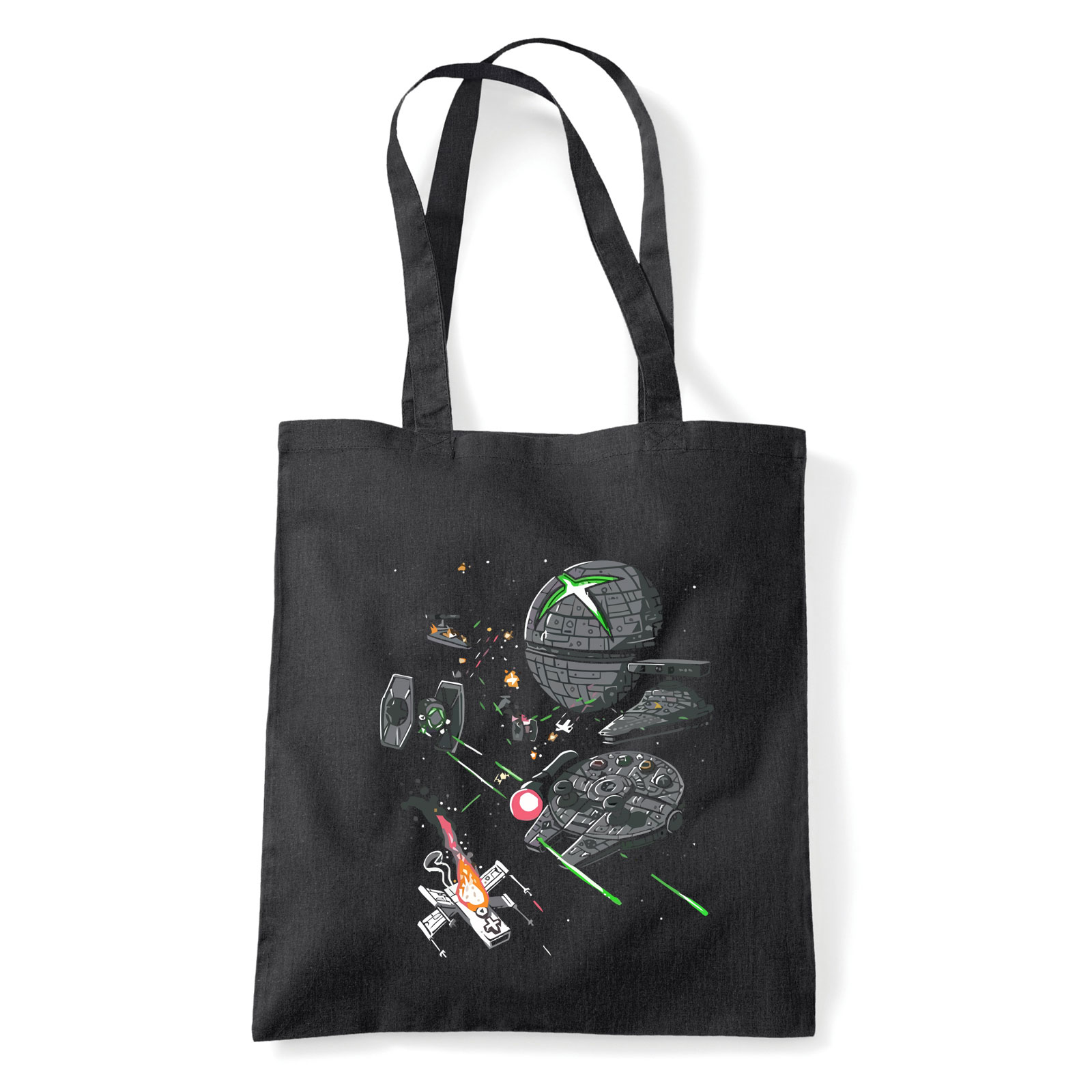 gamer konzolok console joystick star wars Fekete Shopper Vászontáska