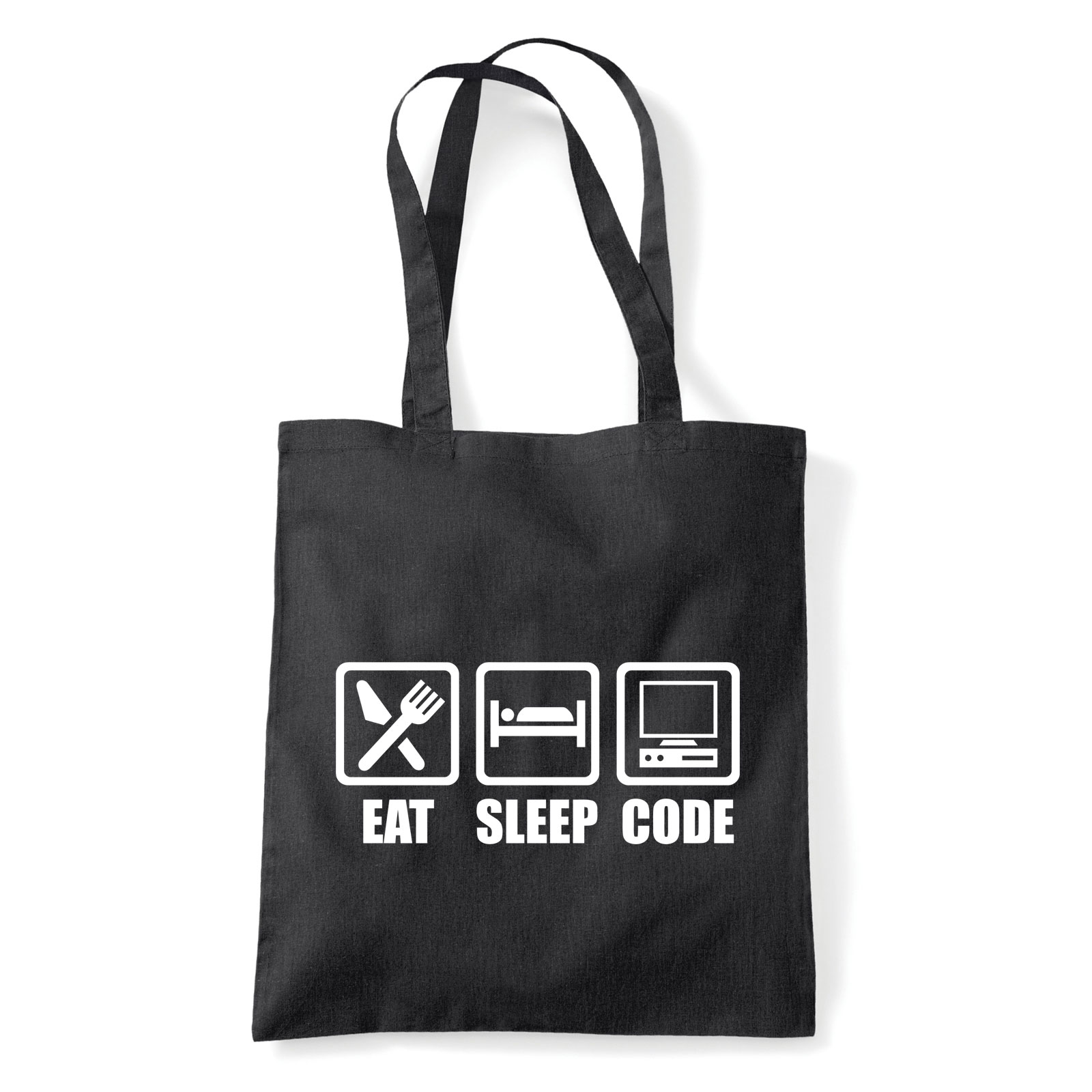 programozás programozó Fekete Shopper Vászontáska