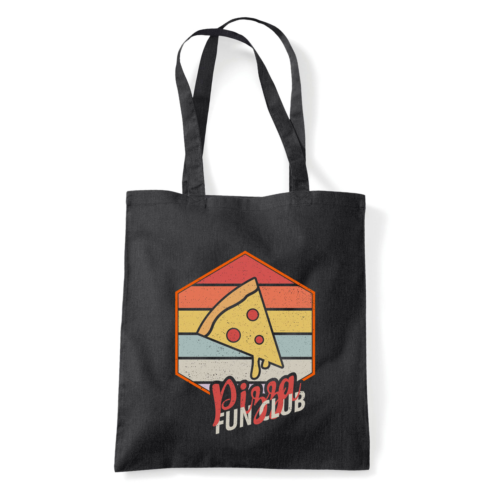 pizza Fekete Shopper Vászontáska