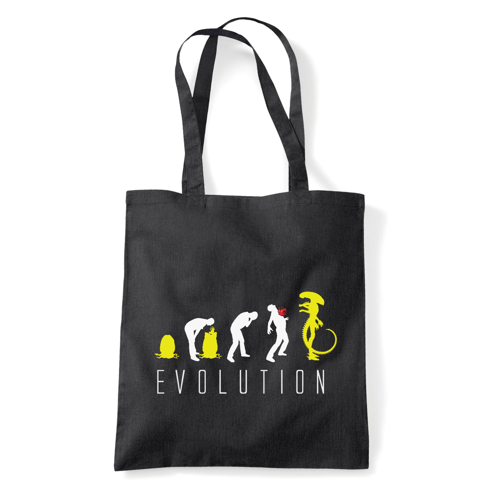 alien humor evolúció Fekete Shopper Vászontáska
