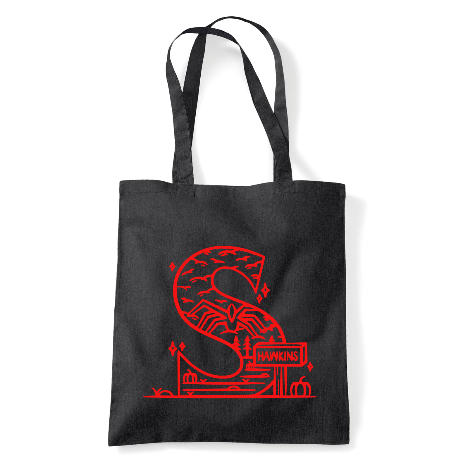 stranger things Fekete Shopper Vászontáska