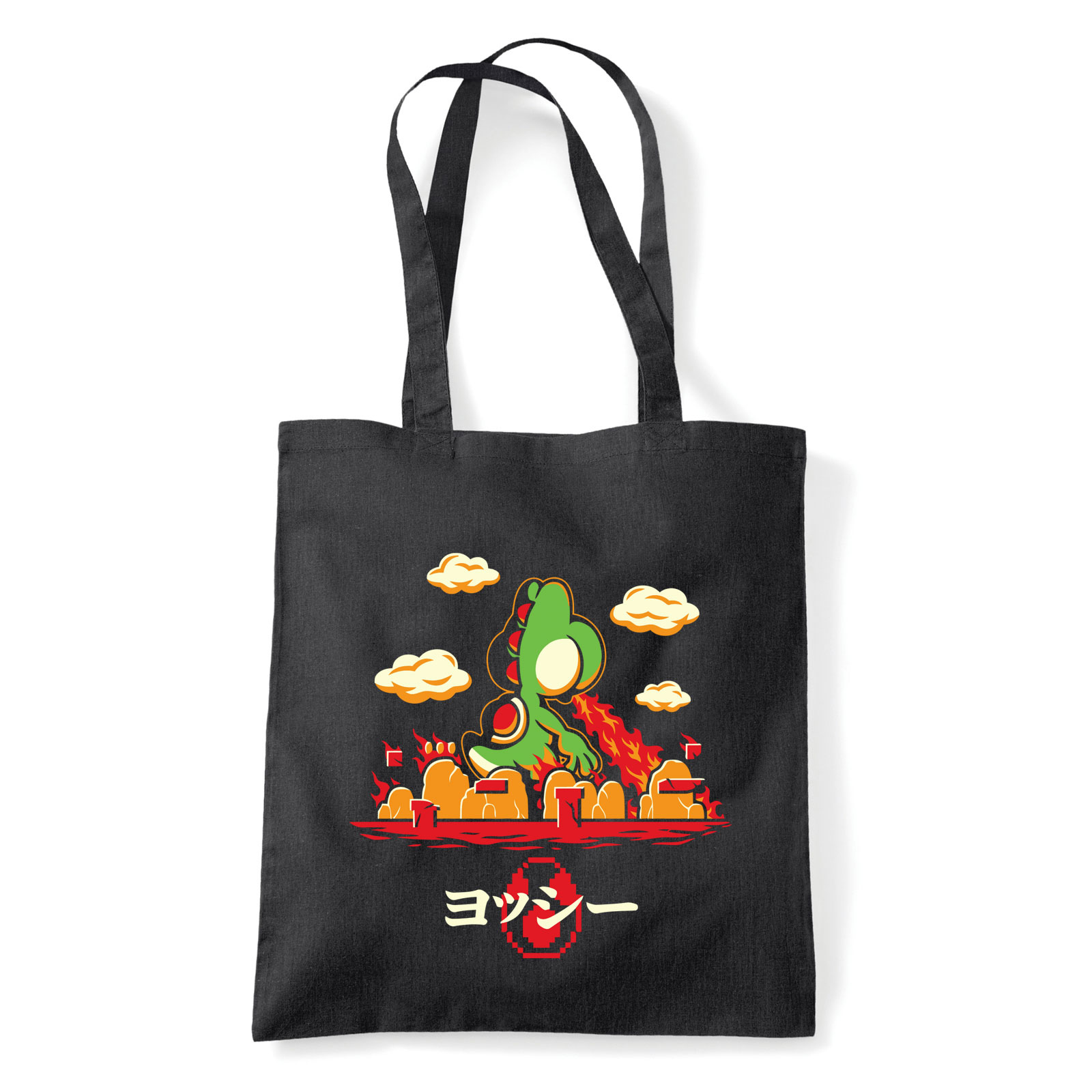 yoshi super mario Fekete Shopper Vászontáska