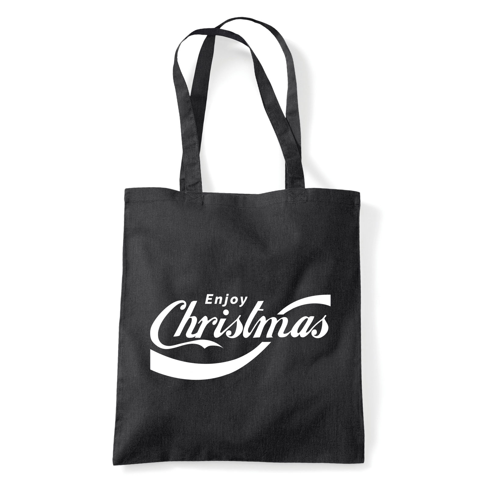enjoy christmas karácsony Fekete Shopper Vászontáska