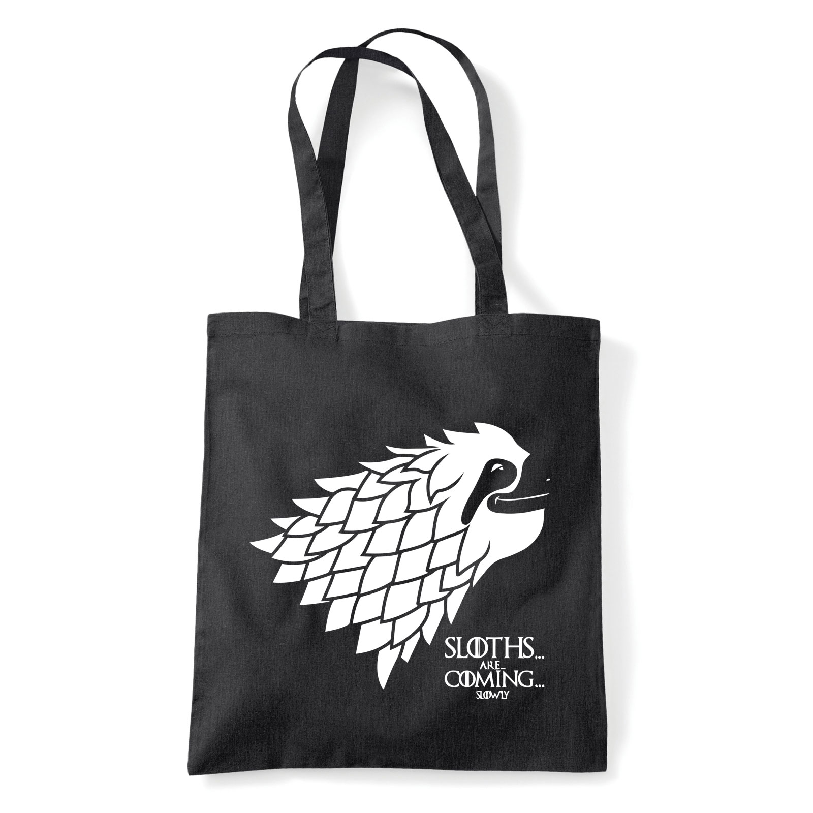 lajhár sloths Fekete Shopper Vászontáska