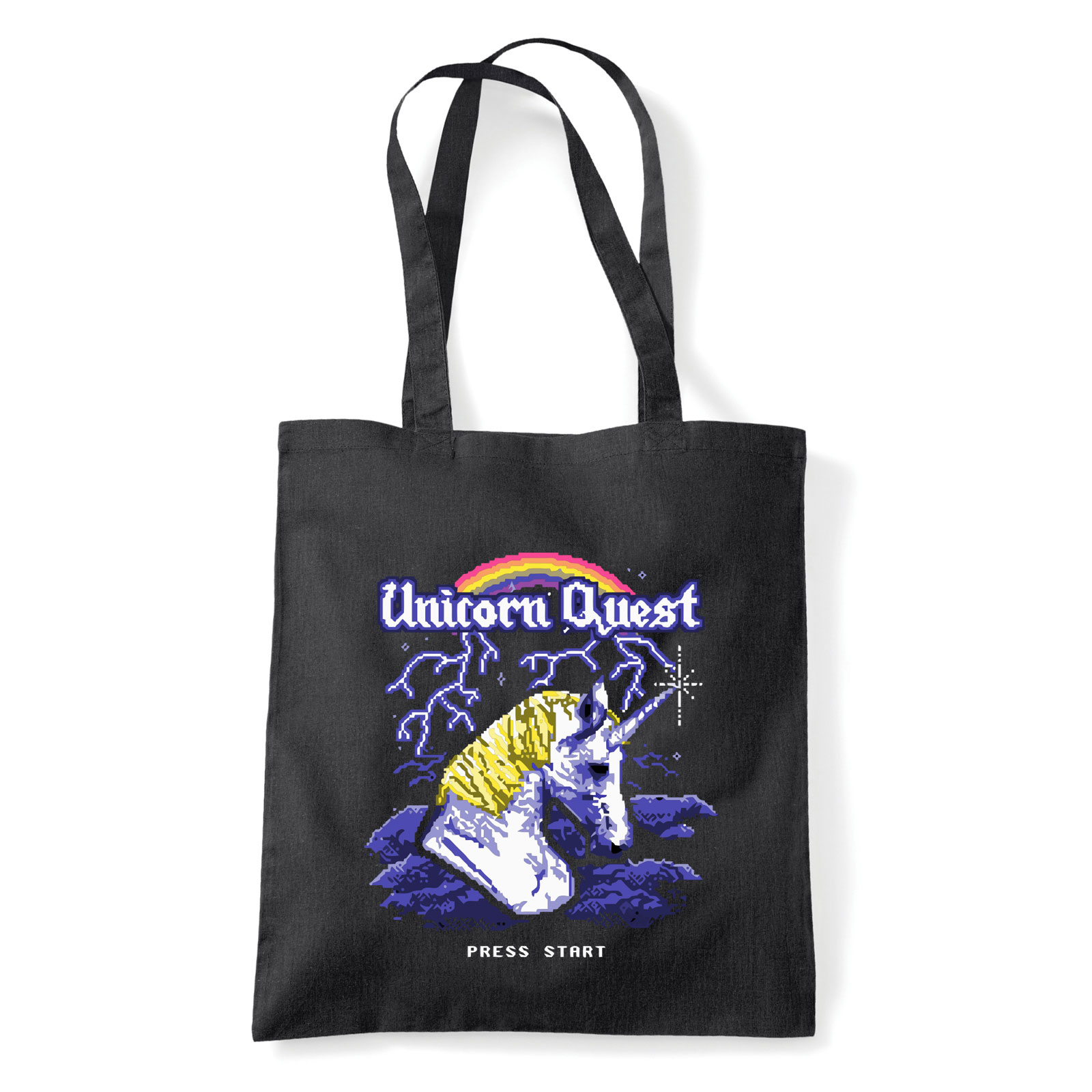 unikornis Fekete Shopper Vászontáska