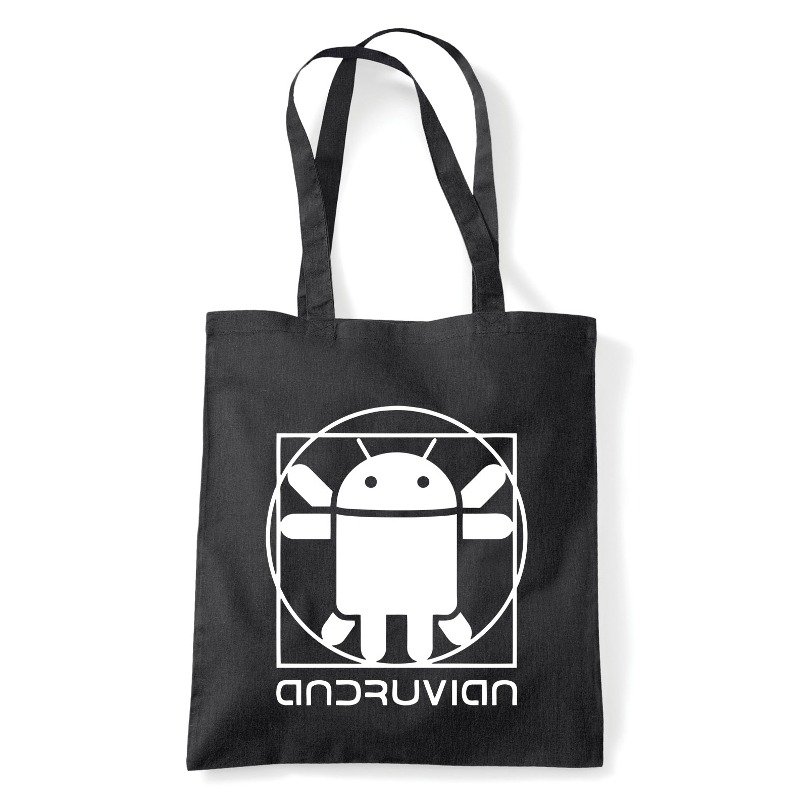 android Vitruviu Fekete Shopper Vászontáska