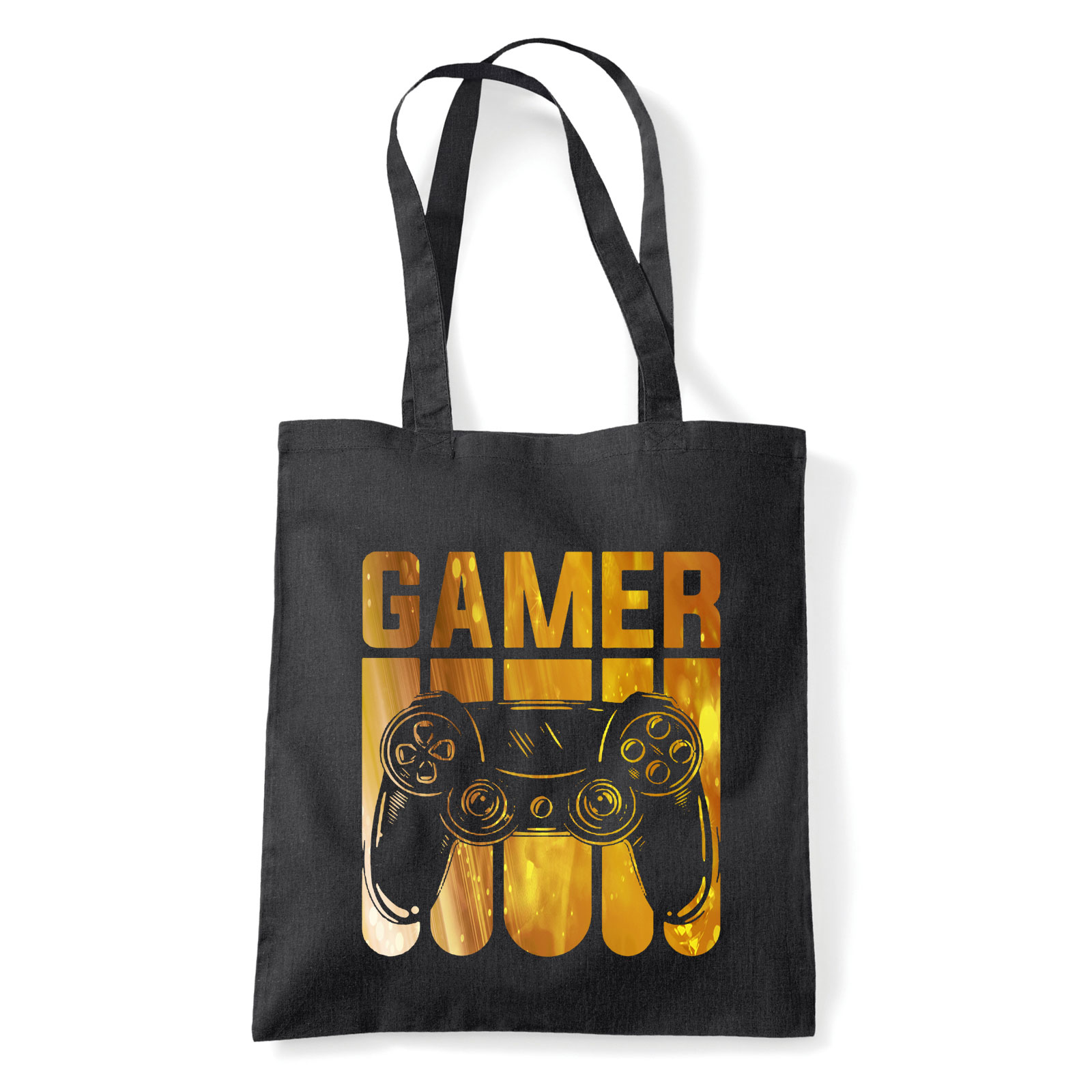 gamer joystick Fekete Shopper Vászontáska