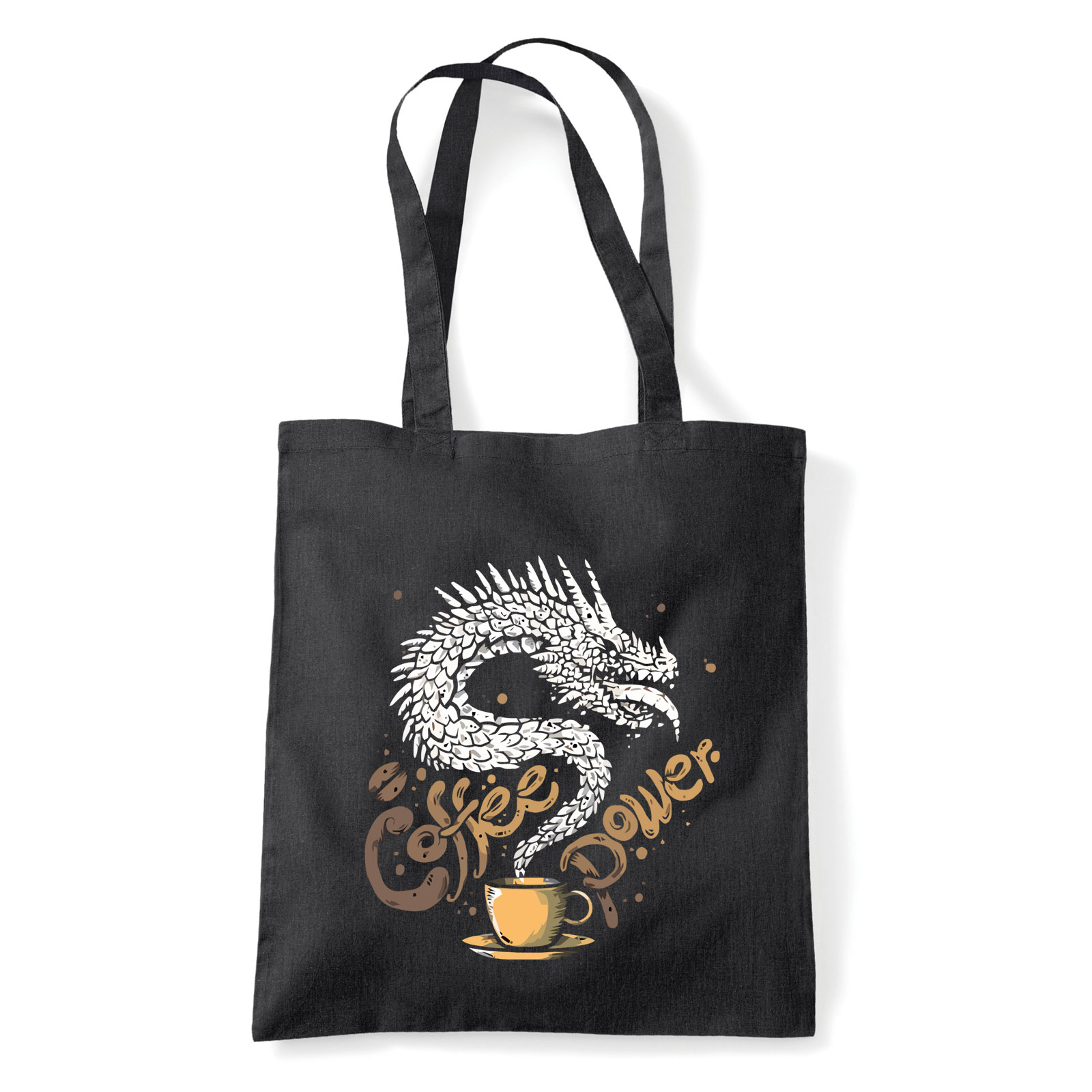 kávé coffee Fekete Shopper Vászontáska