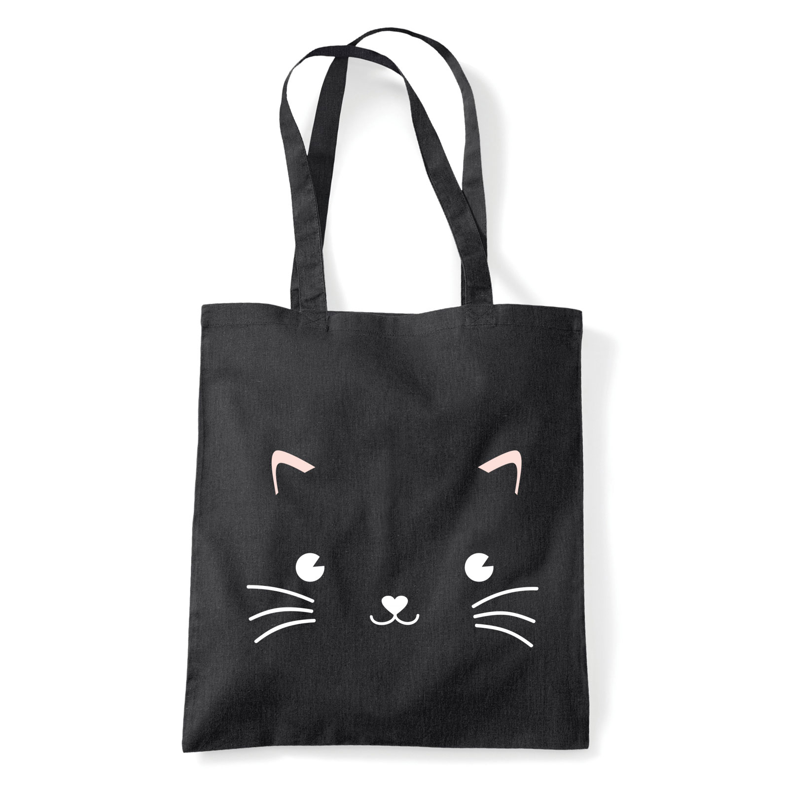 cica cicás macska macskás Fekete Shopper Vászontáska
