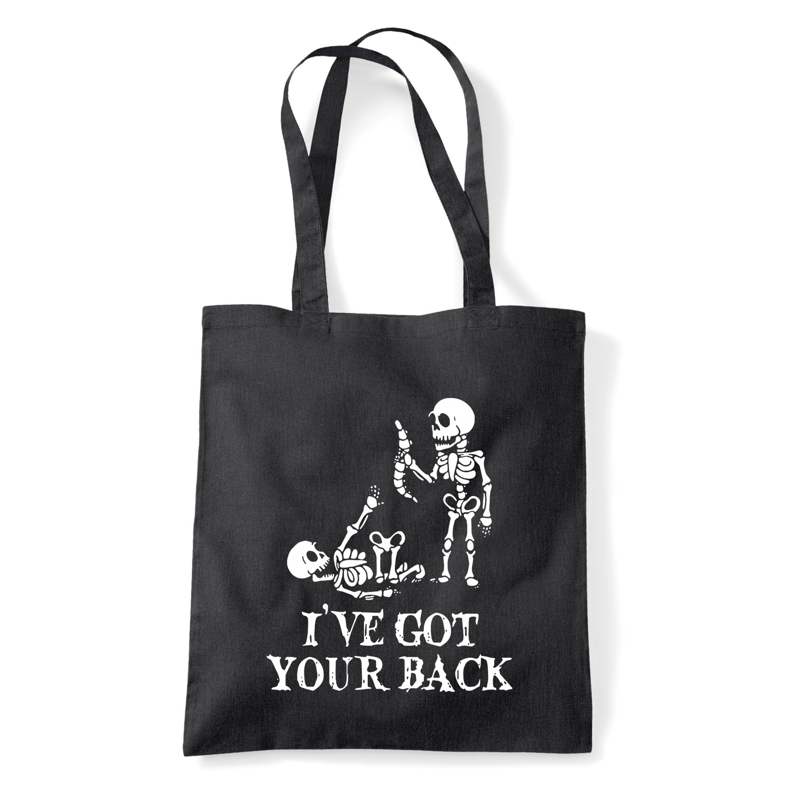 fedezem a hátad Fekete Shopper Vászontáska