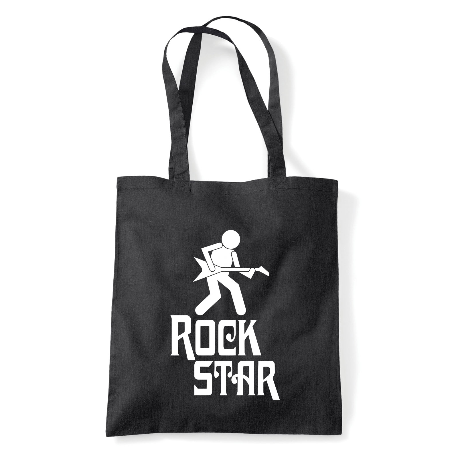 gitár gitáros rock star Fekete Shopper Vászontáska