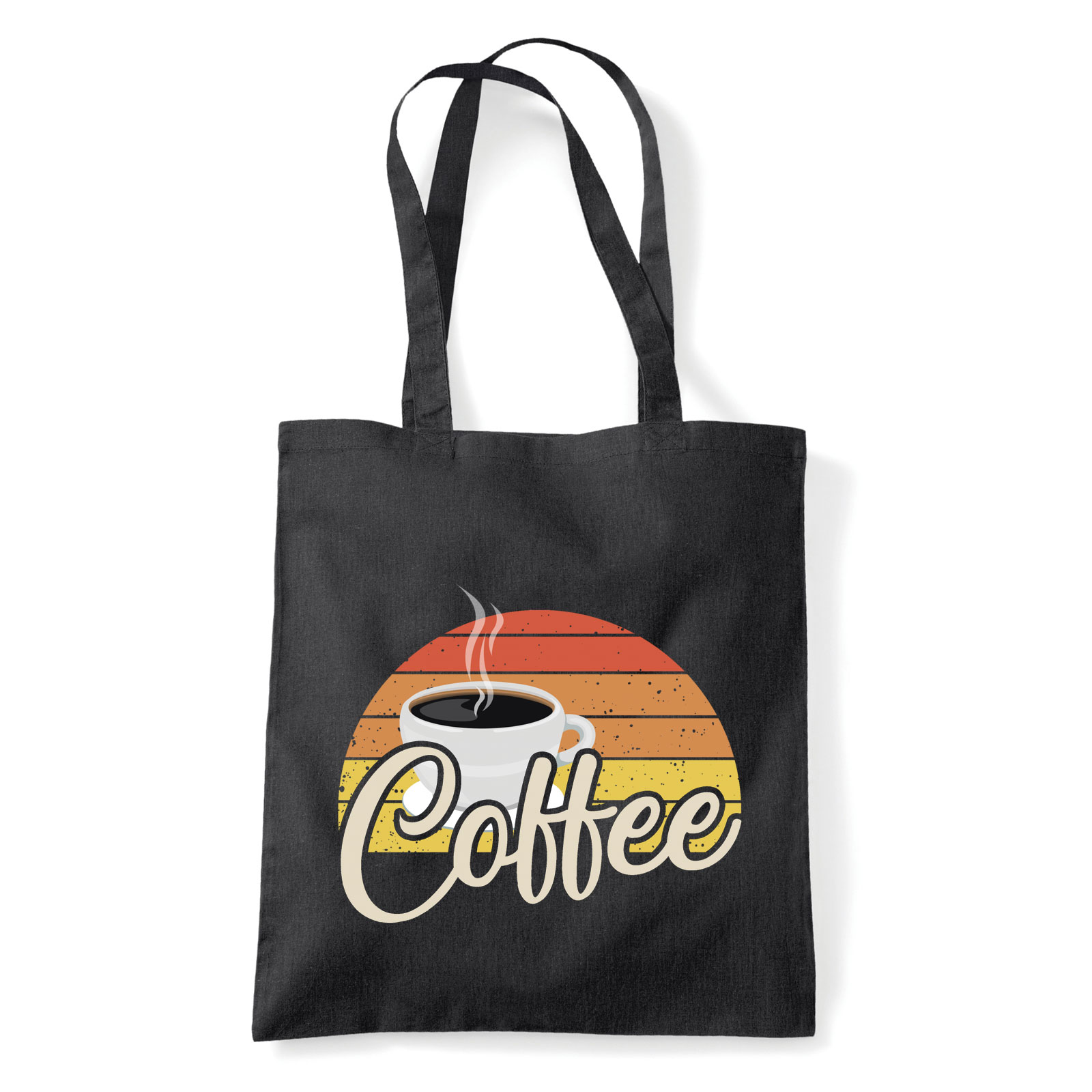 kávé coffee Fekete Shopper Vászontáska