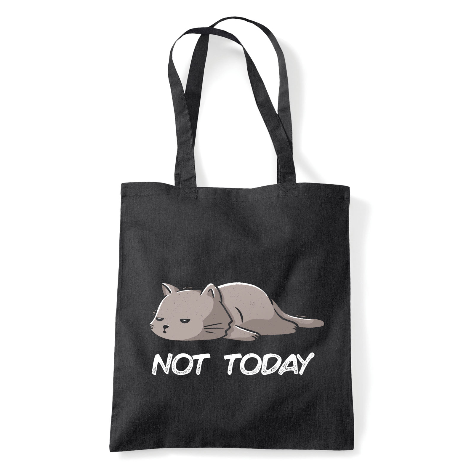 not today alvós cica cicás macska macskás Fekete Shopper Vászontáska