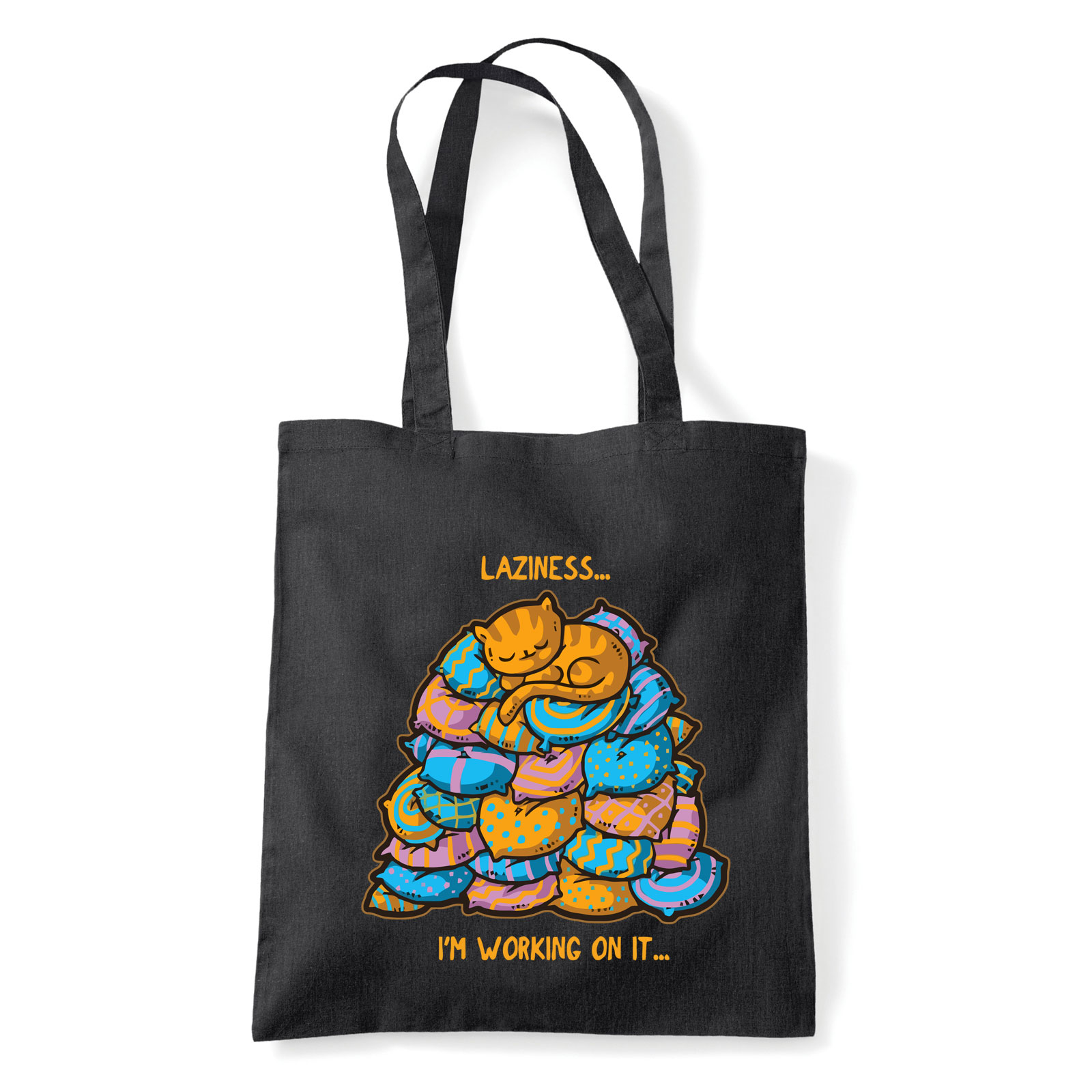cica cicás macska macskás Fekete Shopper Vászontáska