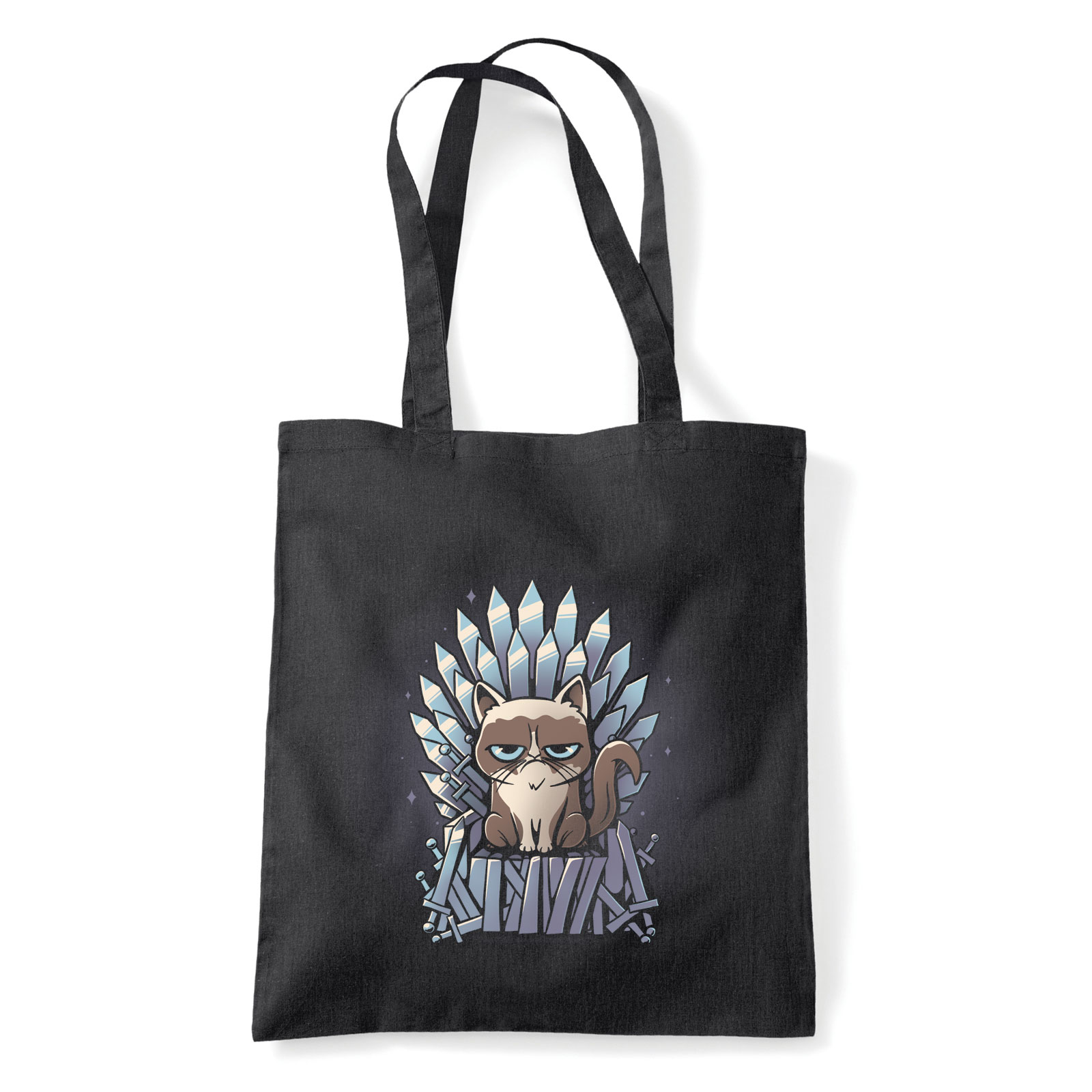 Game Of Cats macska macskás cica cicás Fekete Shopper Vászontáska