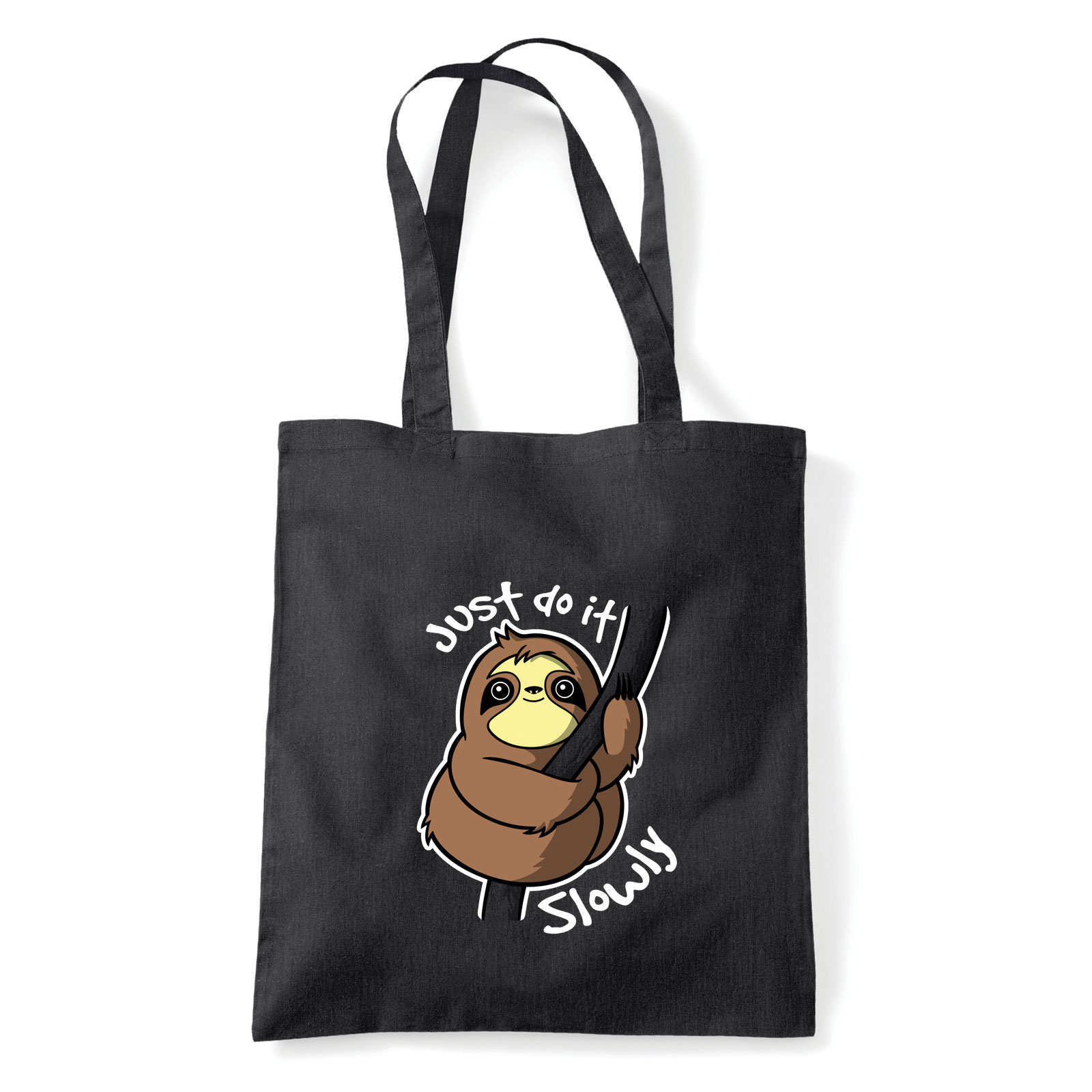 lajhár lusta lustaság Fekete Shopper Vászontáska