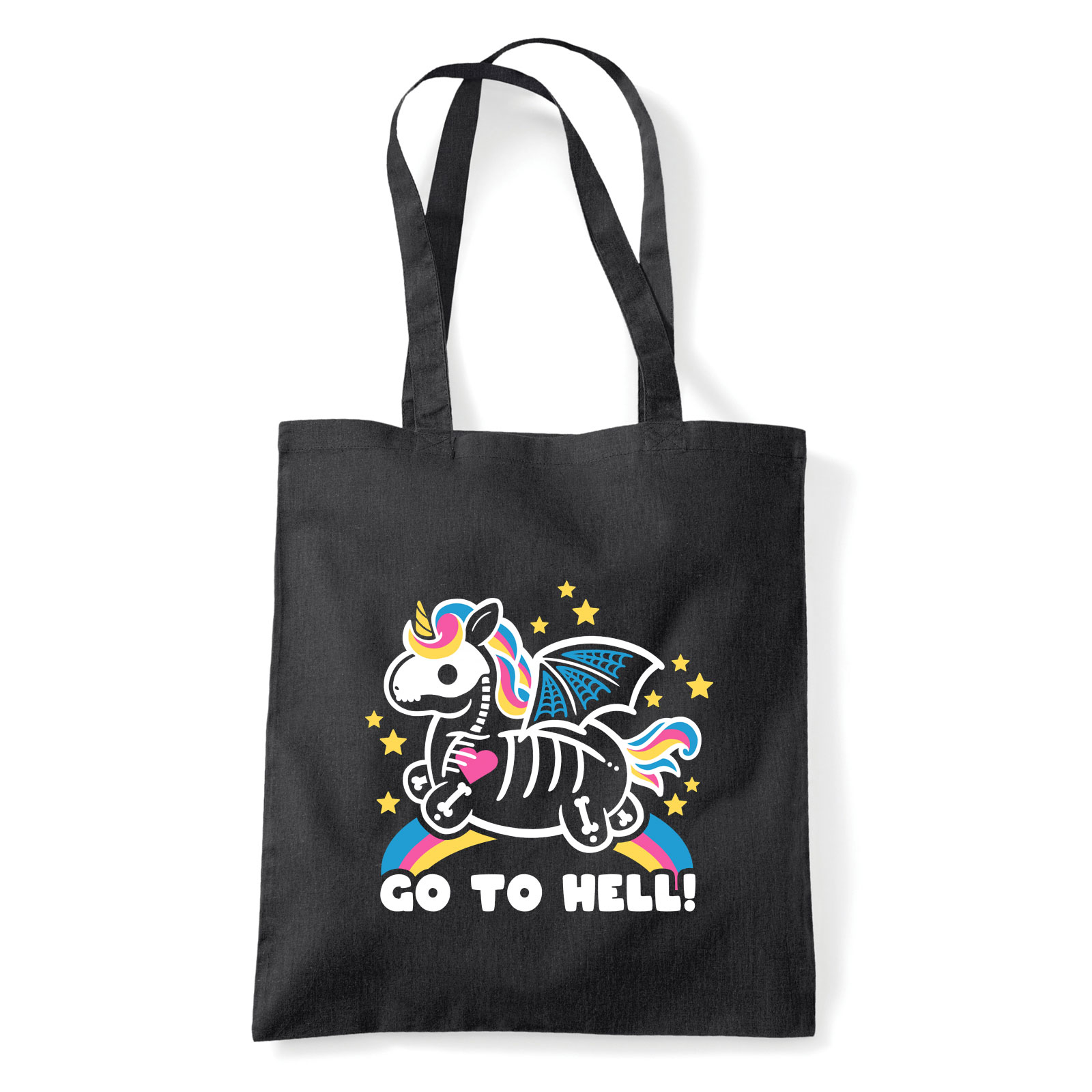 go to hell Fekete Shopper Vászontáska