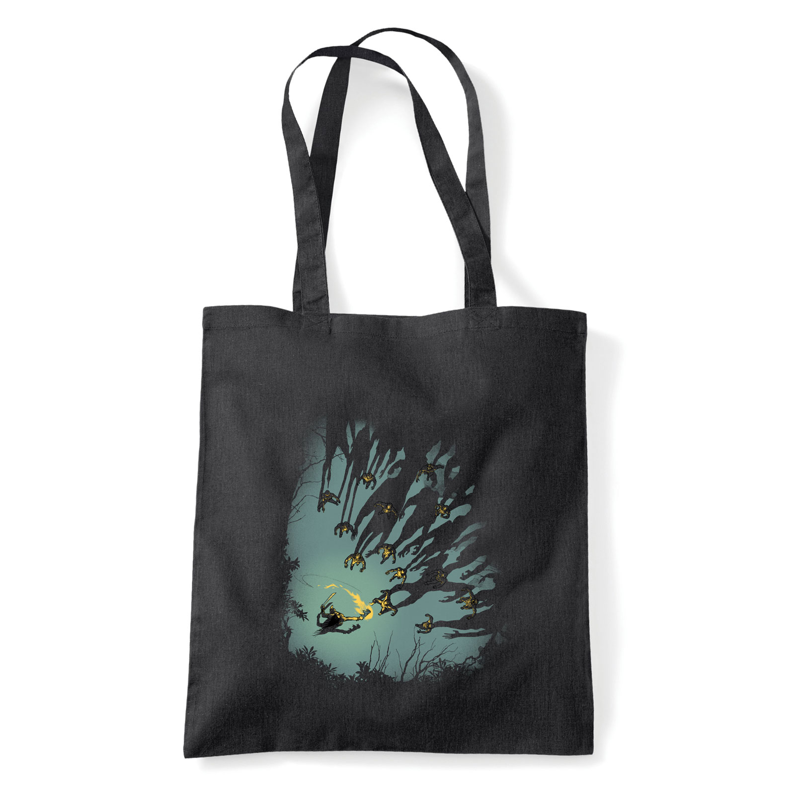 zombi zombis Fekete Shopper Vászontáska