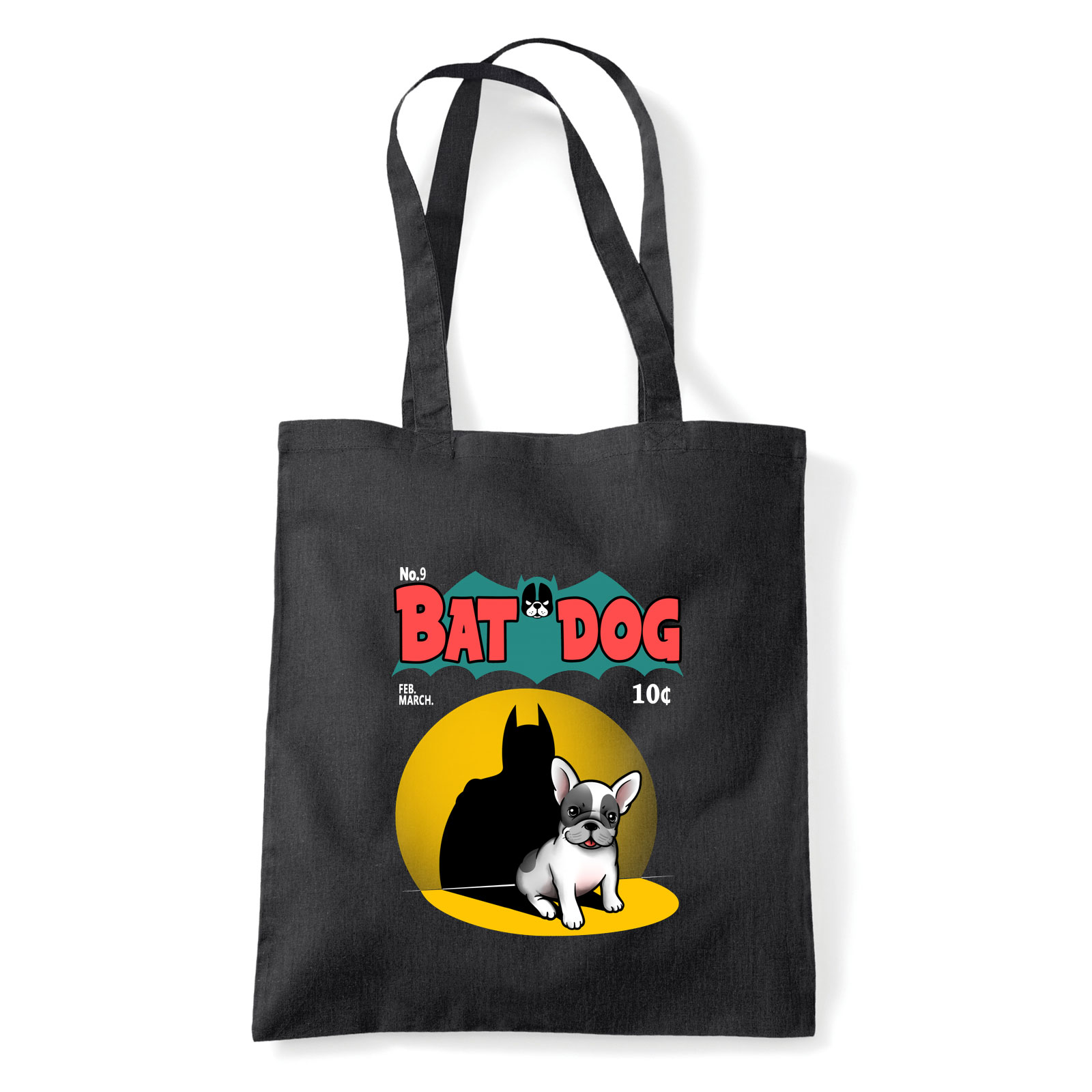 batman kutya bat dog Fekete Shopper Vászontáska