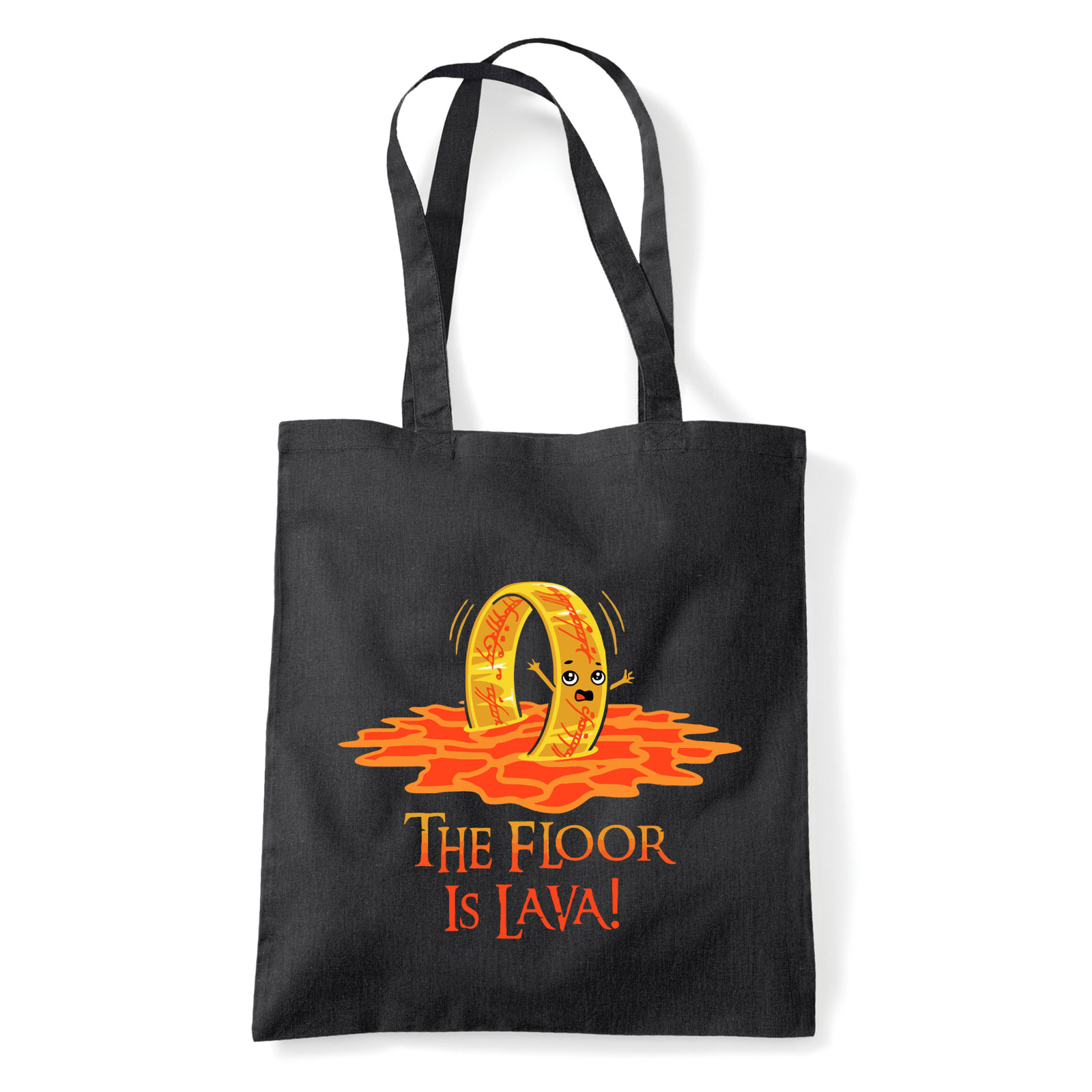 gyűrű láva Fekete Shopper Vászontáska