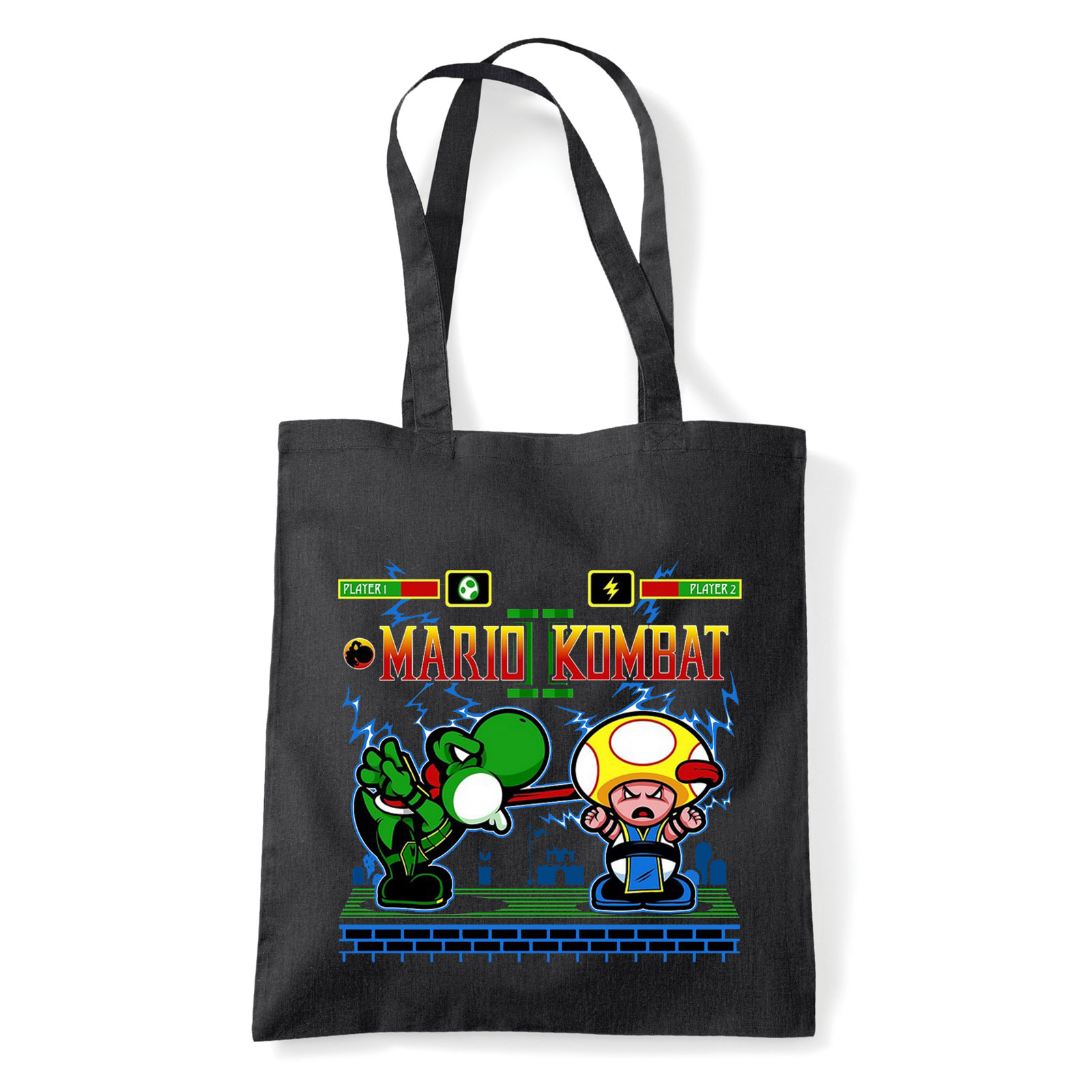 super mario Fekete Shopper Vászontáska