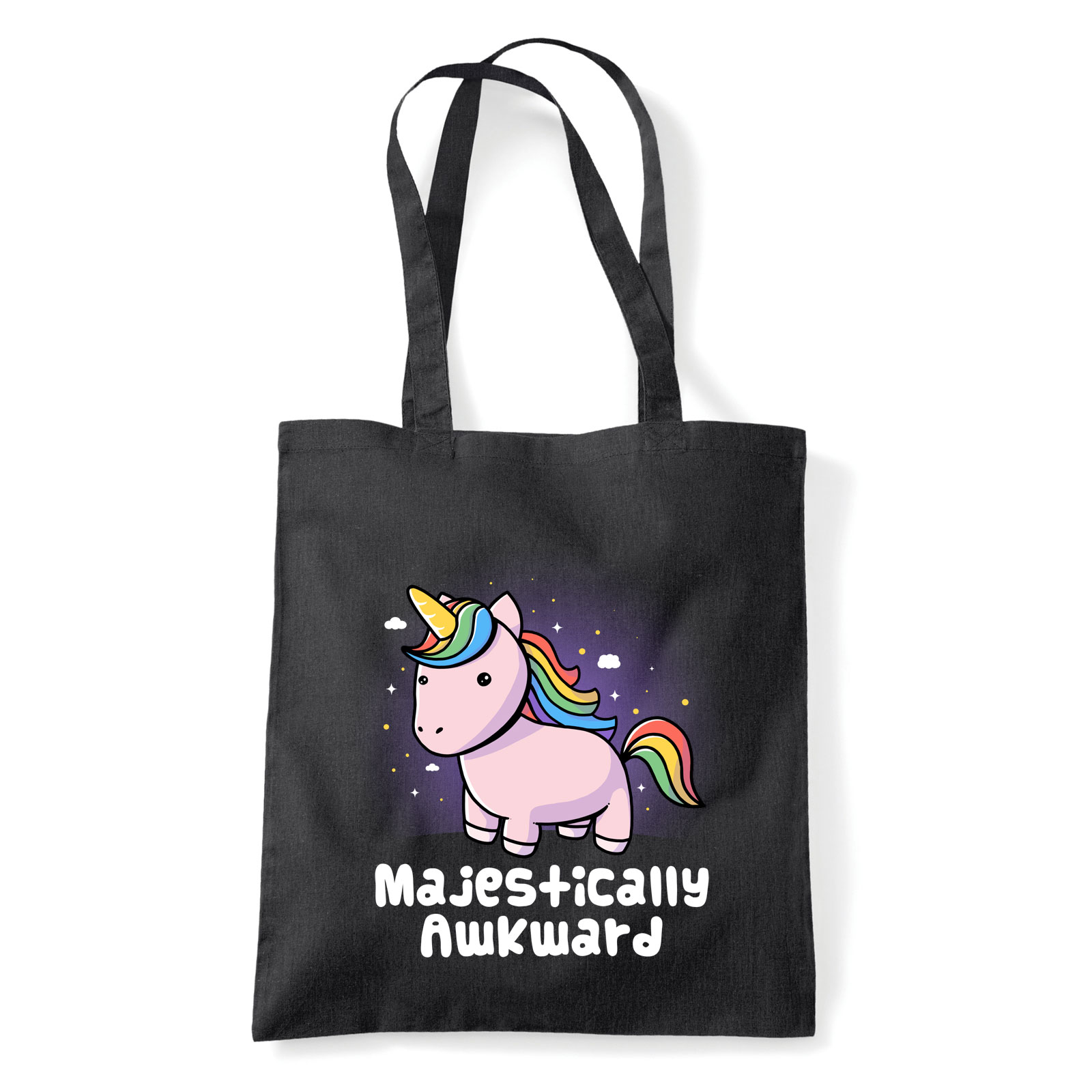 unikornis Fekete Shopper Vászontáska