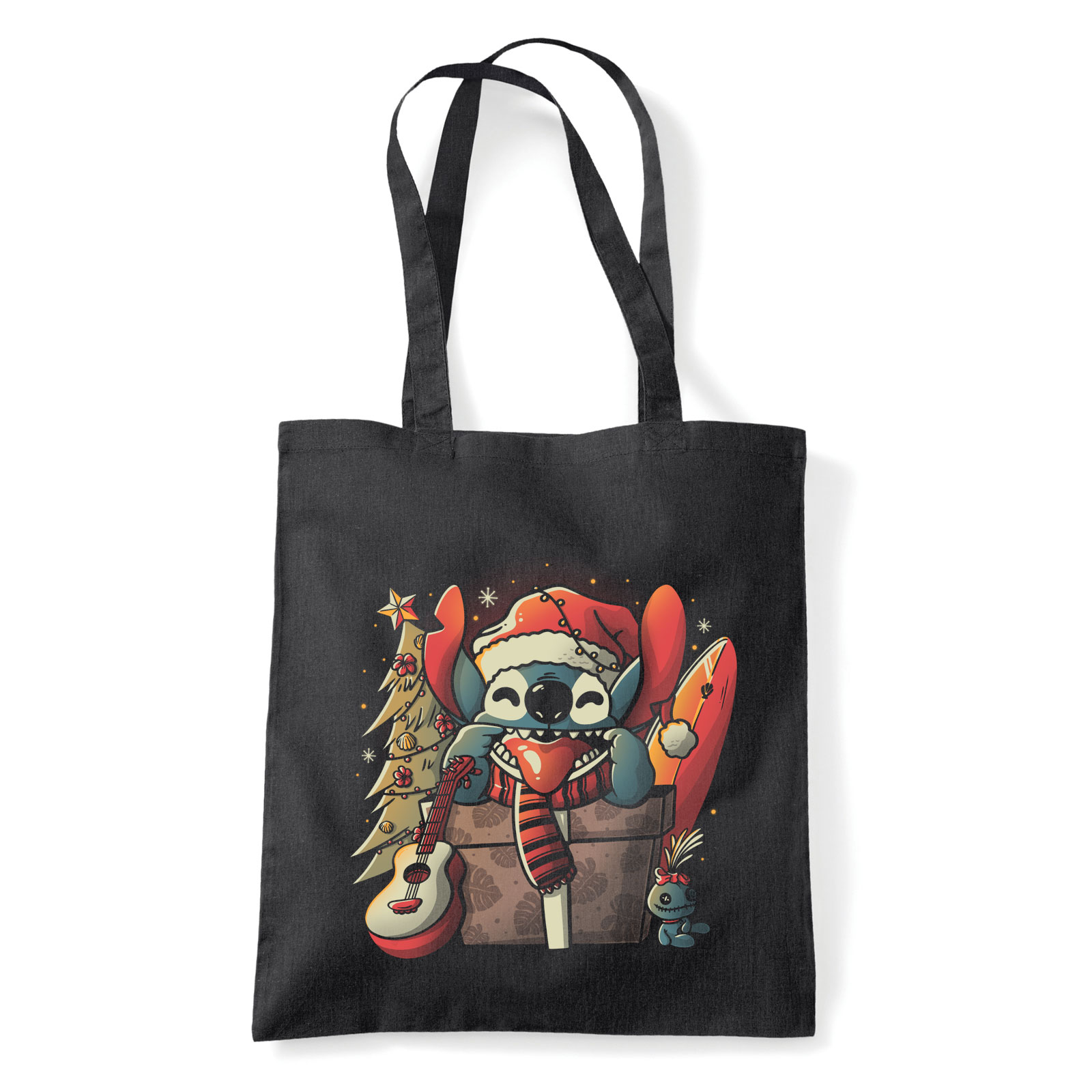 stitch karácsony ronda pulcsi Fekete Shopper Vászontáska