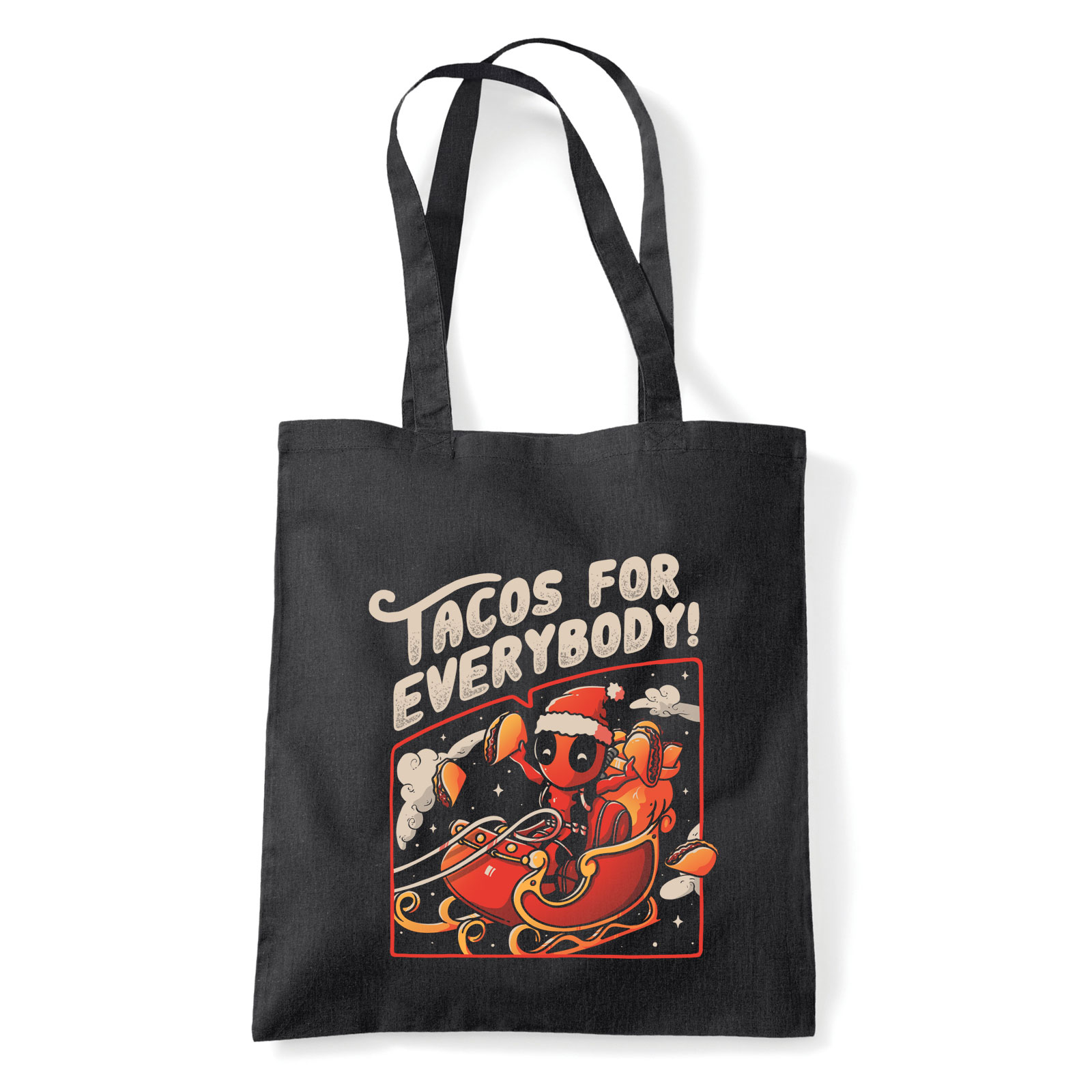 taco karácsony deadpool ronda pulcsi Fekete Shopper Vászontáska