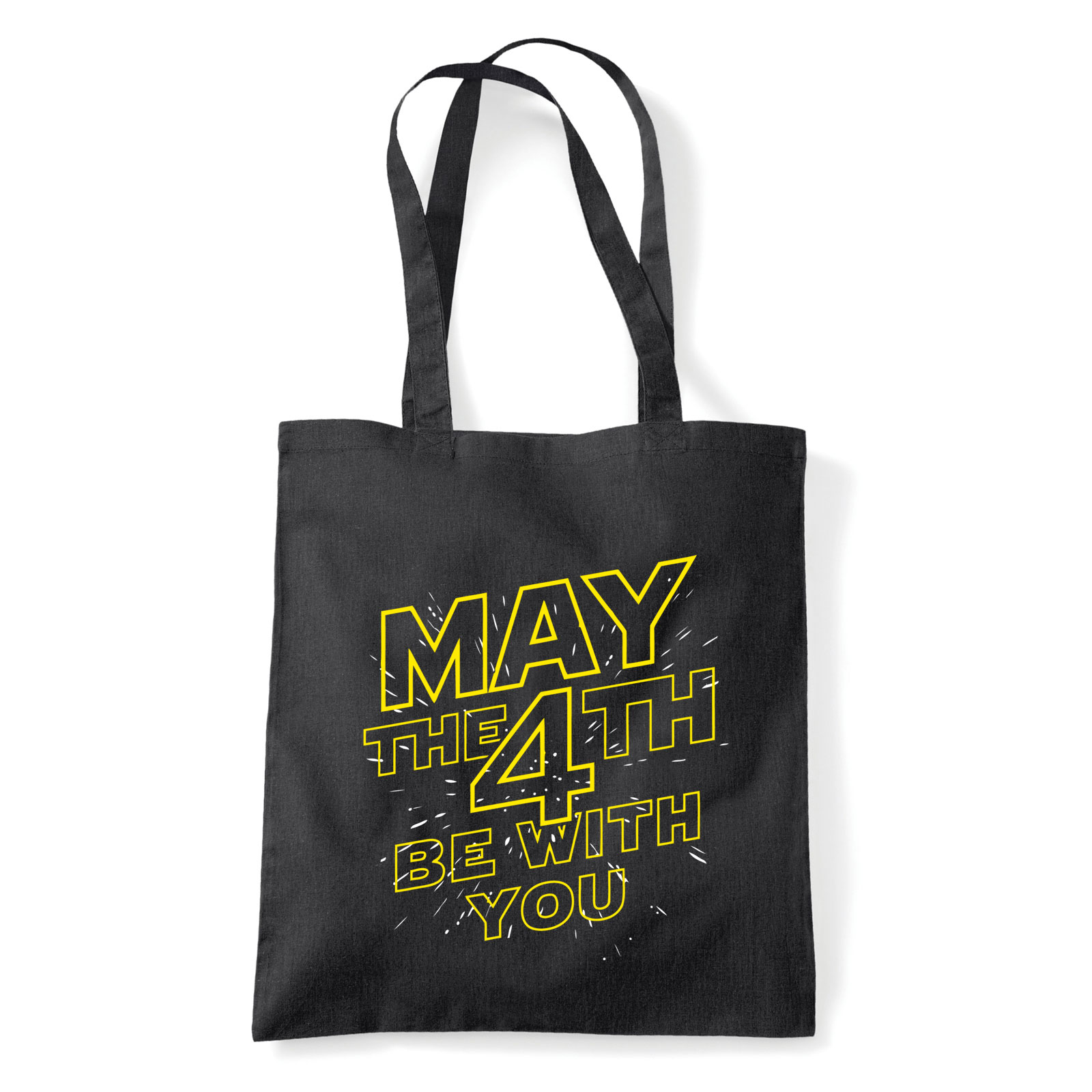 star wars may the fourth 4 be with you Fekete Shopper Vászontáska