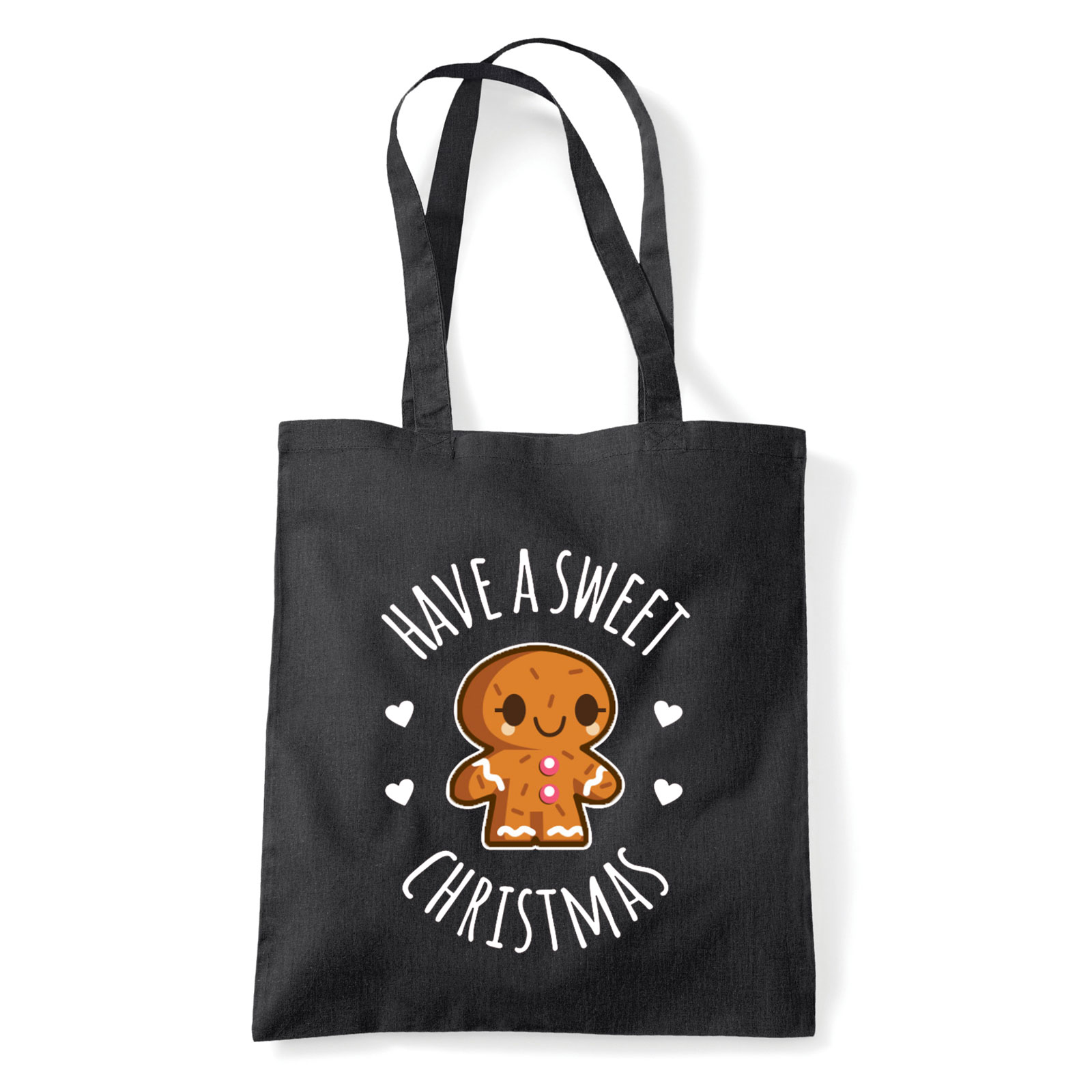 mézeskalács karácsony Fekete Shopper Vászontáska