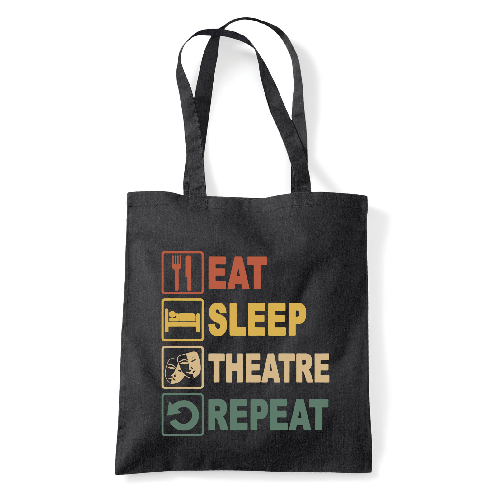 színház Fekete Shopper Vászontáska