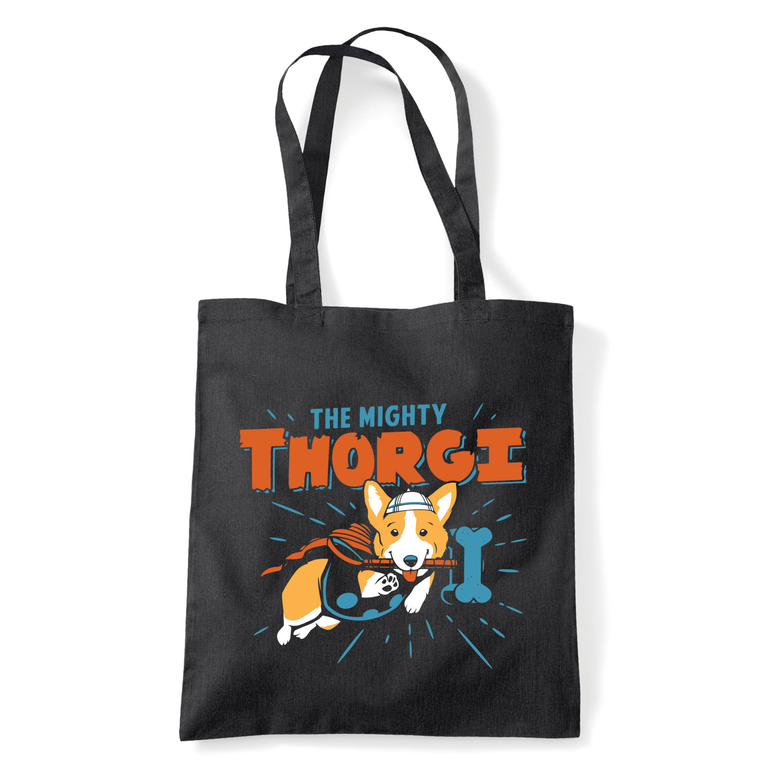 kutya kutyás corgi korgi Fekete Shopper Vászontáska