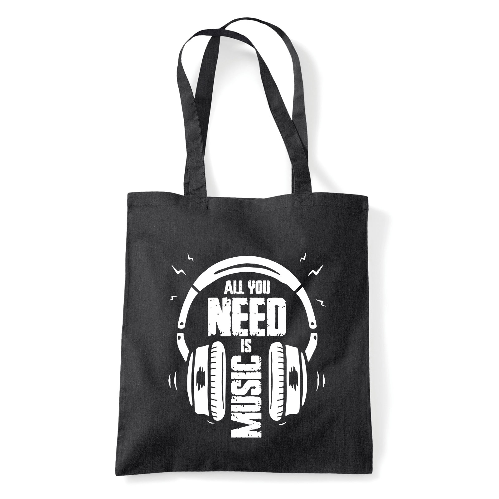 zene music fülhallgató fejhallgató Fekete Shopper Vászontáska