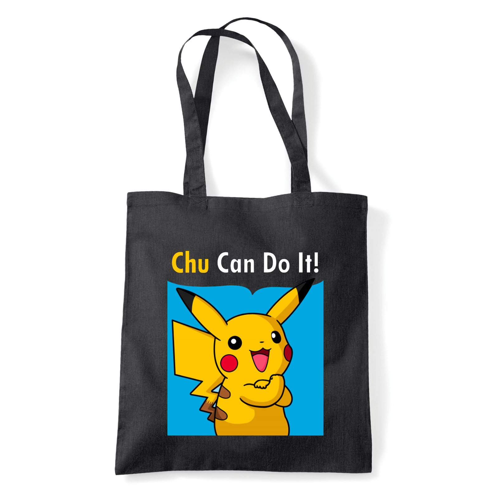 pokemon pikachu Fekete Shopper Vászontáska