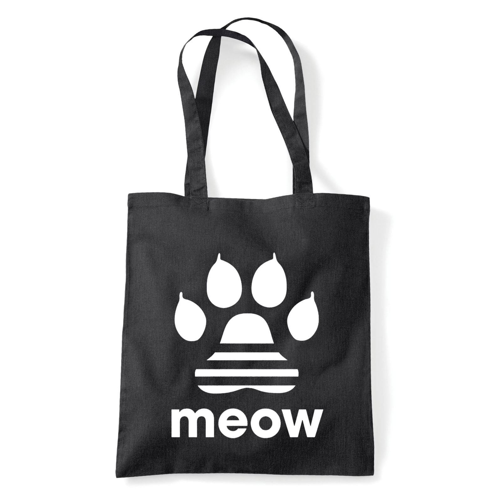 macska macskás cica cicás Fekete Shopper Vászontáska