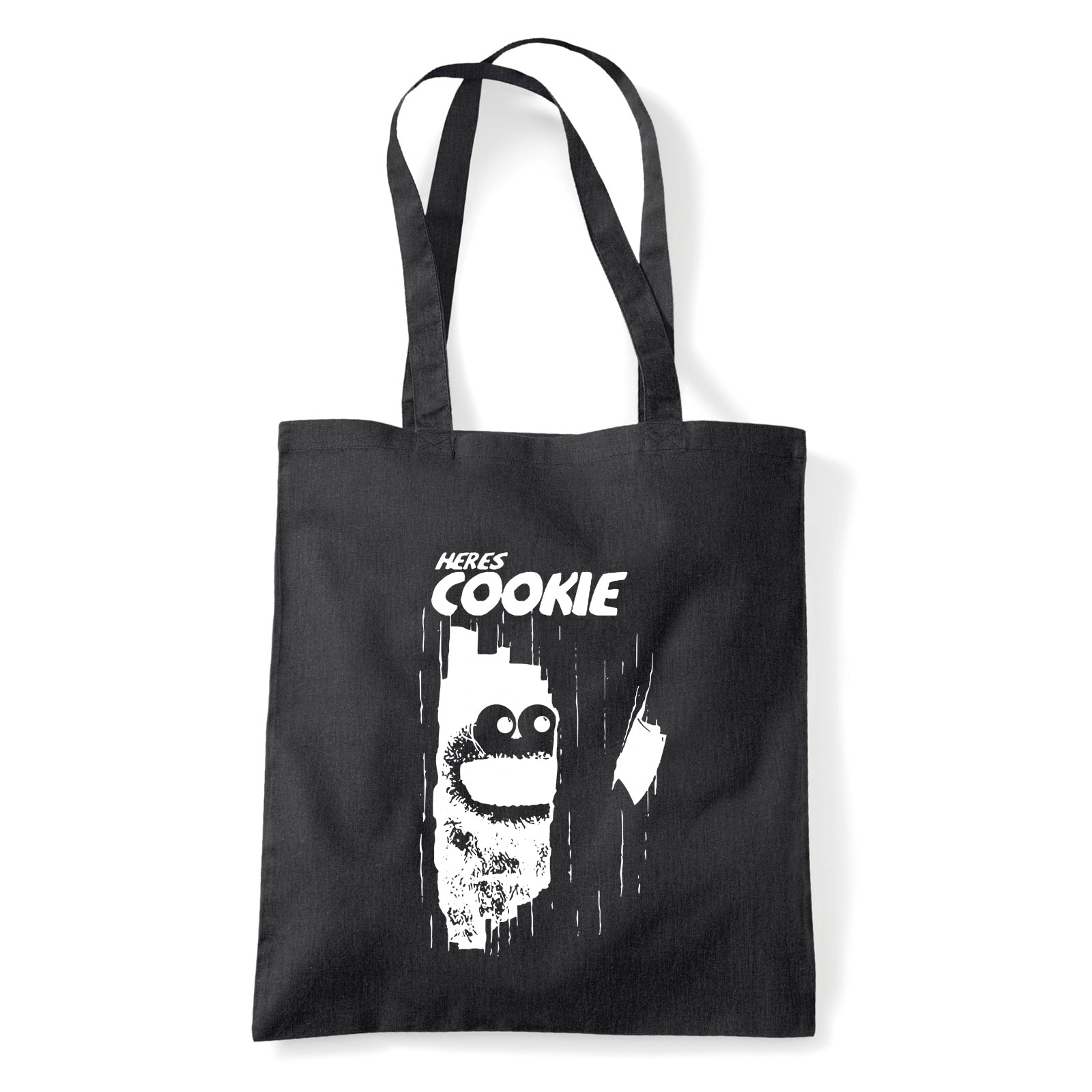 sütiszörny süti cookie Fekete Shopper Vászontáska