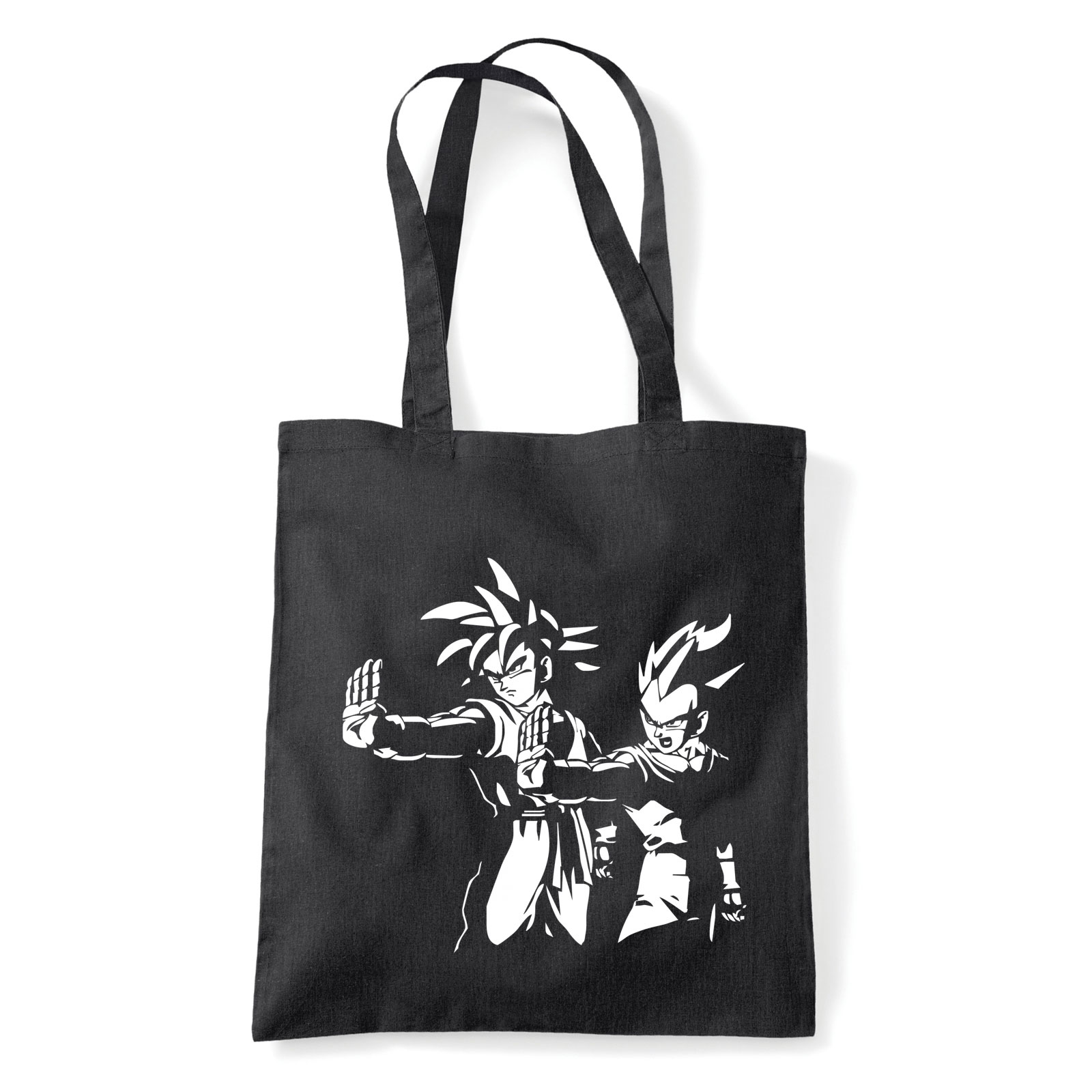 dragon ball vegeta son goku Fekete Shopper Vászontáska