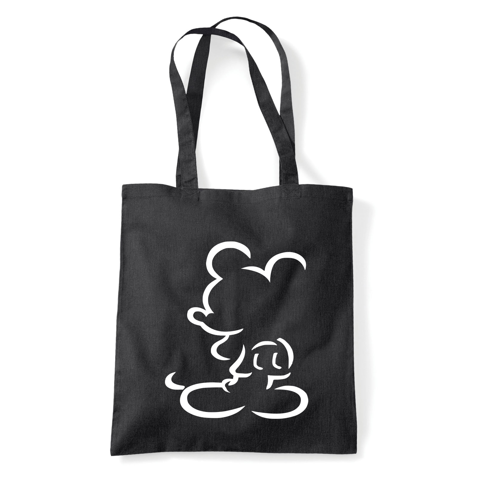 mickey egér outline Fekete Shopper Vászontáska