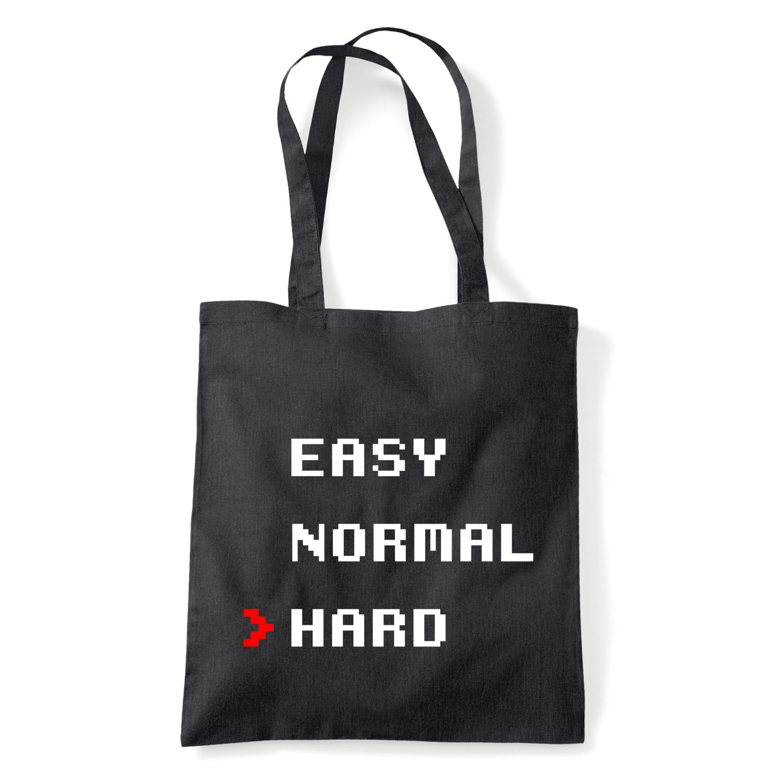 easy normal hard gamer Fekete Shopper Vászontáska