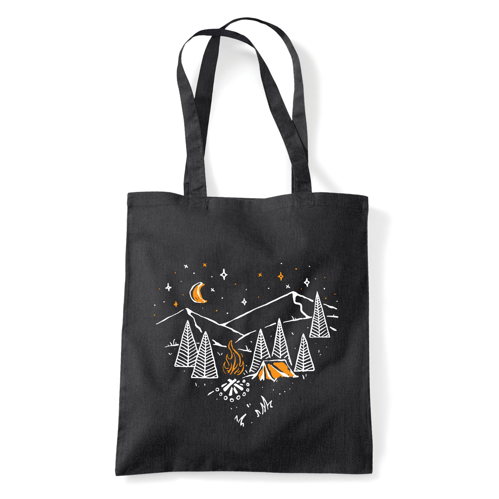 kemping szív túrázás Fekete Shopper Vászontáska