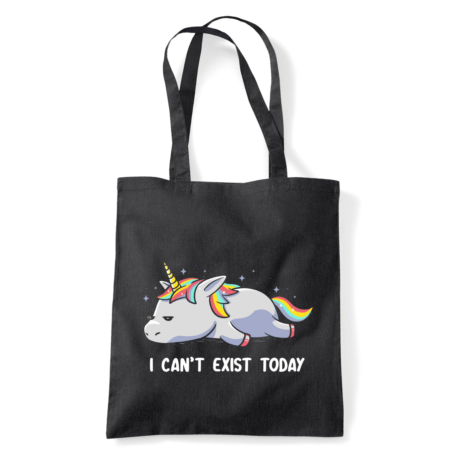 unikornis unicorn Fekete Shopper Vászontáska