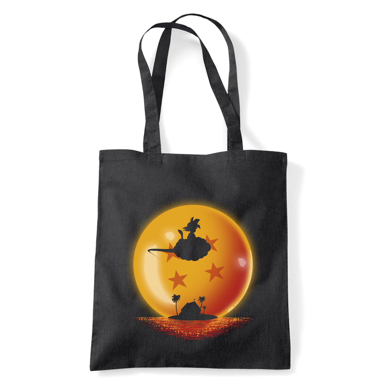 Son Goku Dragon Ball Fekete Shopper Vászontáska