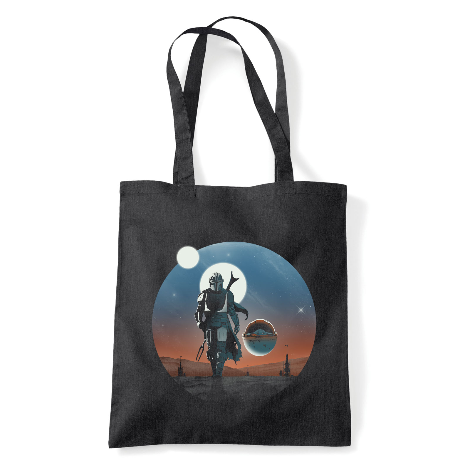 mandalorion baba yoda Fekete Shopper Vászontáska