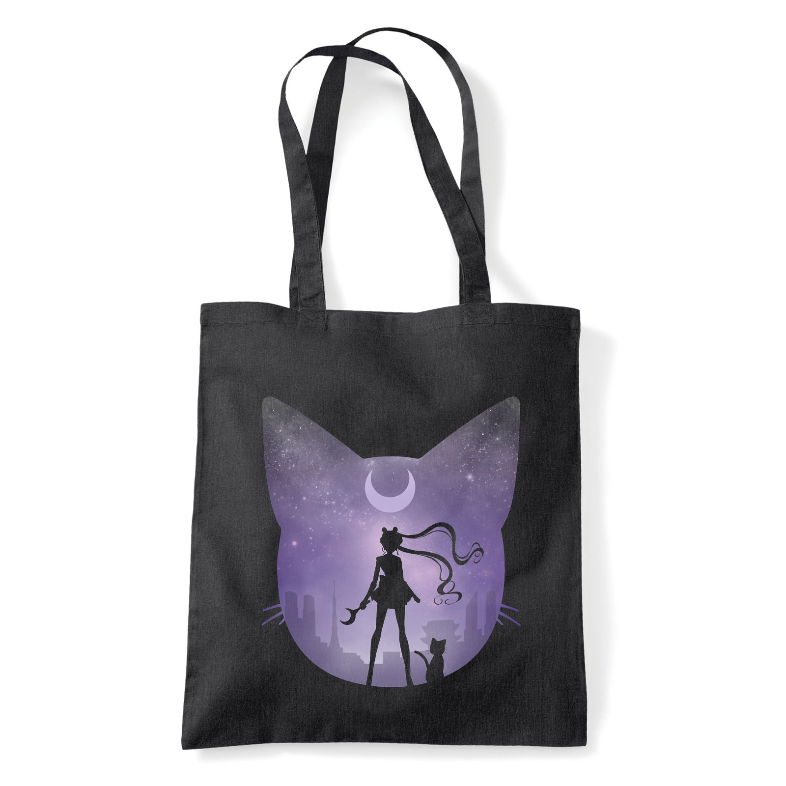 sailor moon Fekete Shopper Vászontáska