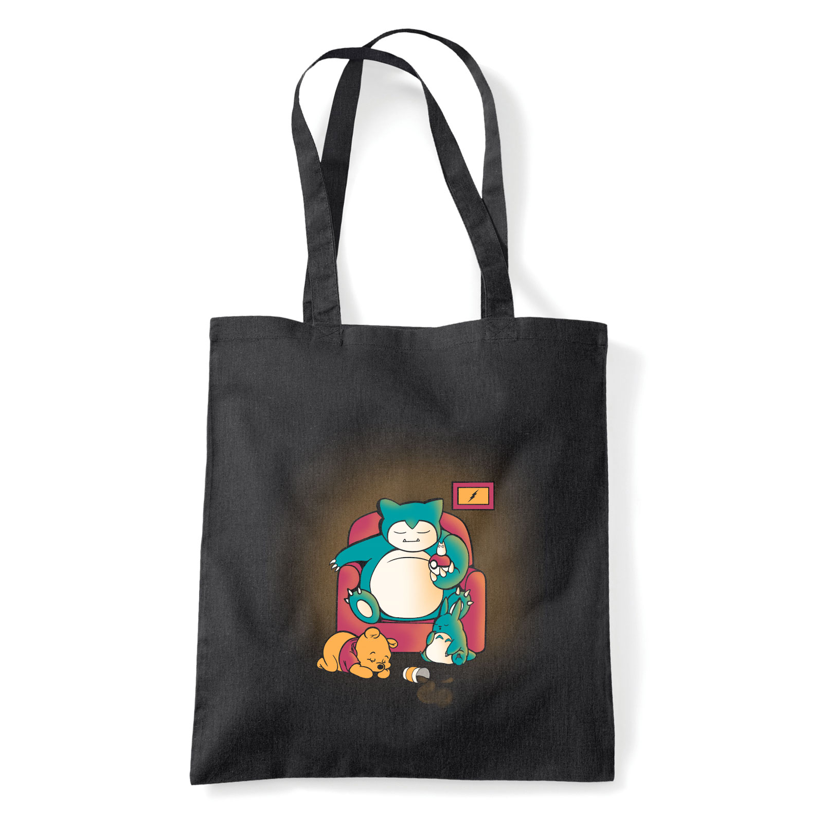 snorlax micimackó totoro Fekete Shopper Vászontáska