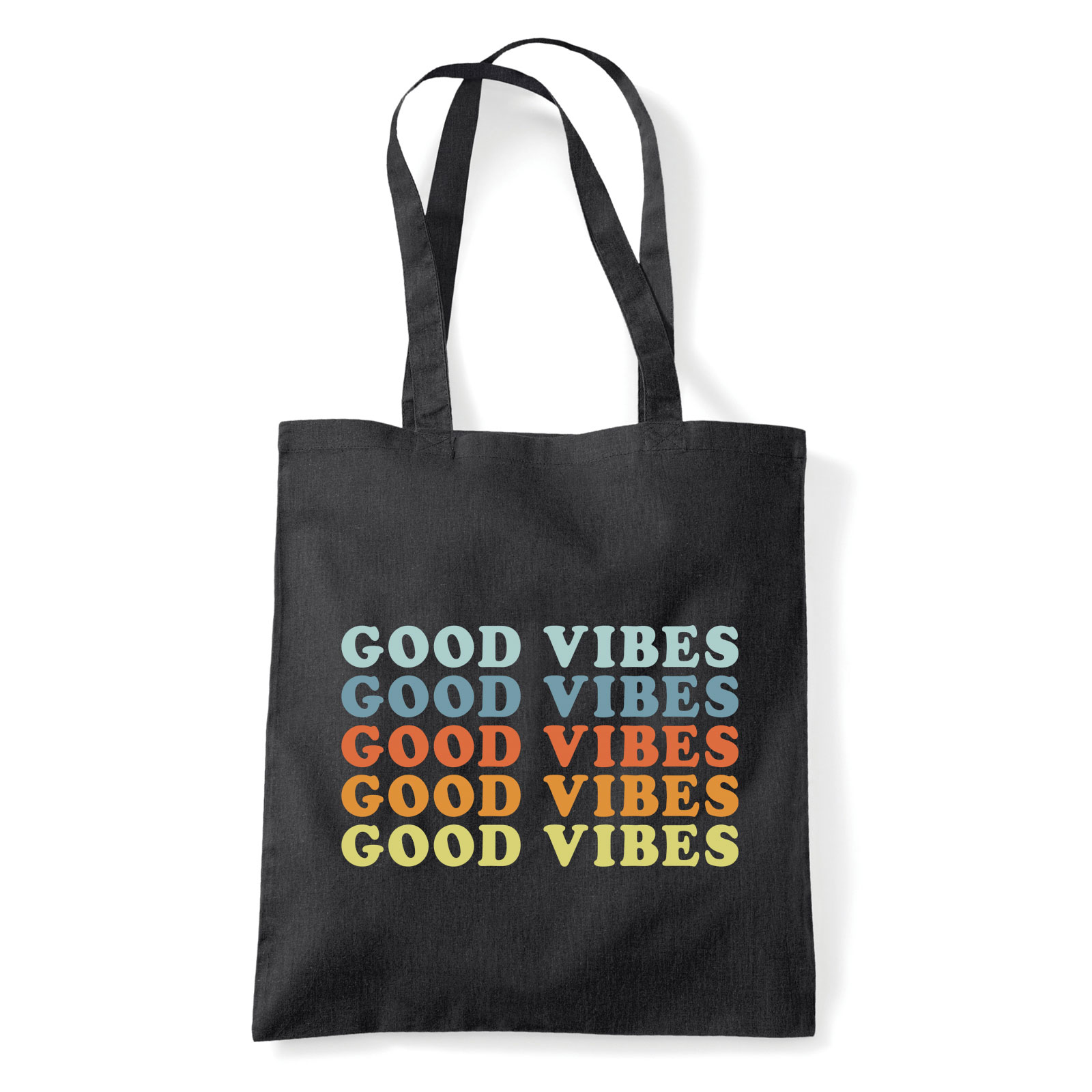 good vibes  Fekete Shopper Vászontáska