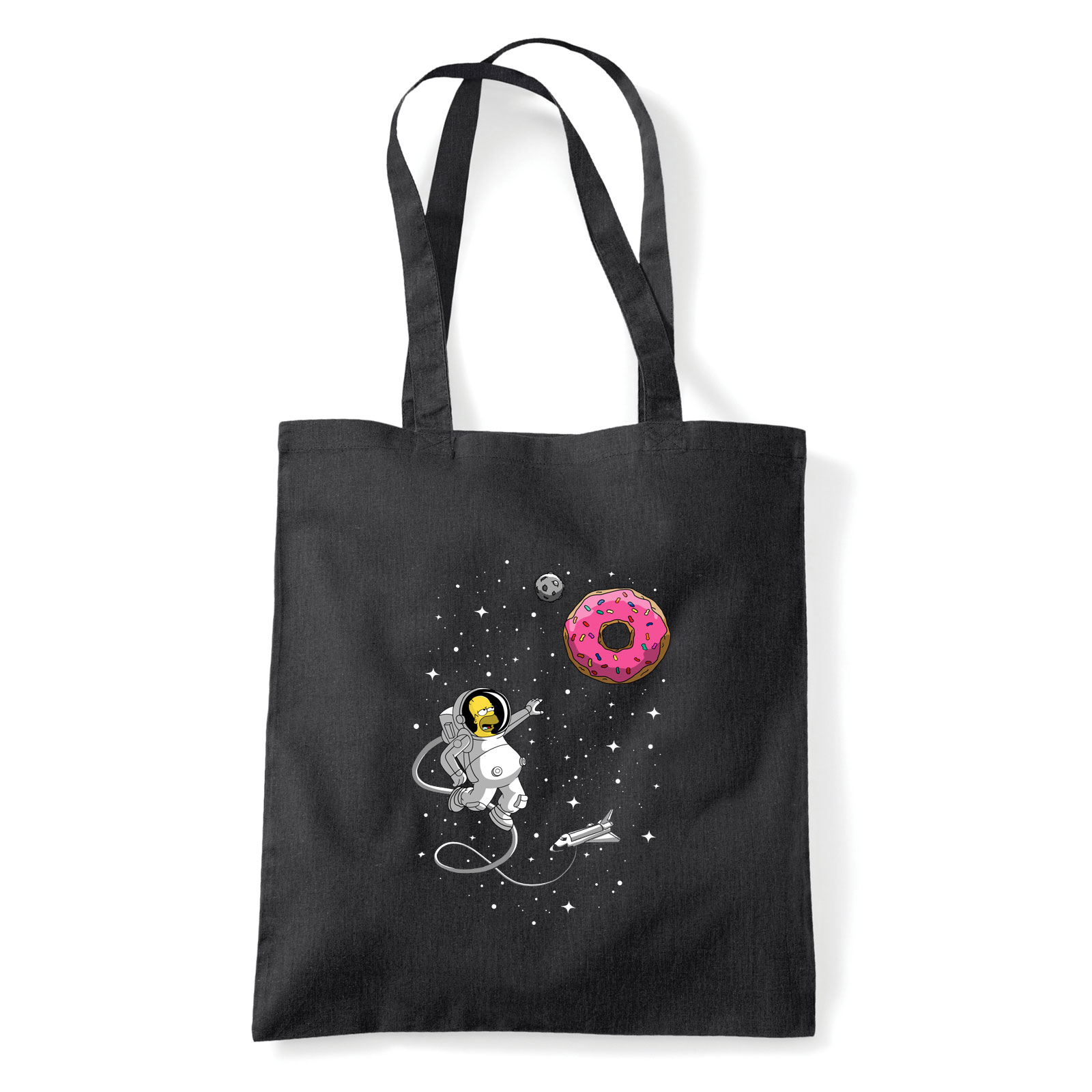 homer simpson űrhajós asztronauta Fekete Shopper Vászontáska