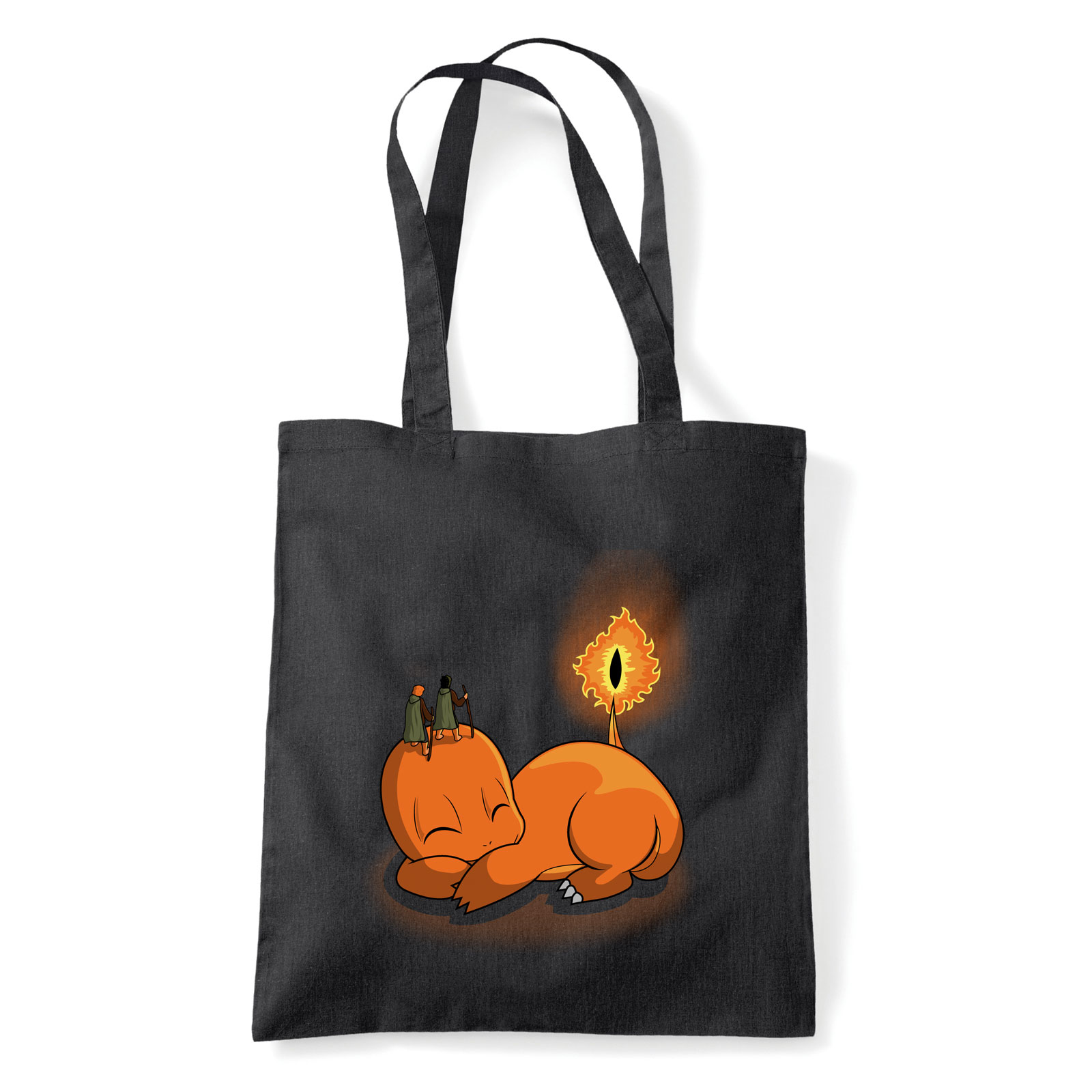 Charmander chauron gyűrűk ura Fekete Shopper Vászontáska